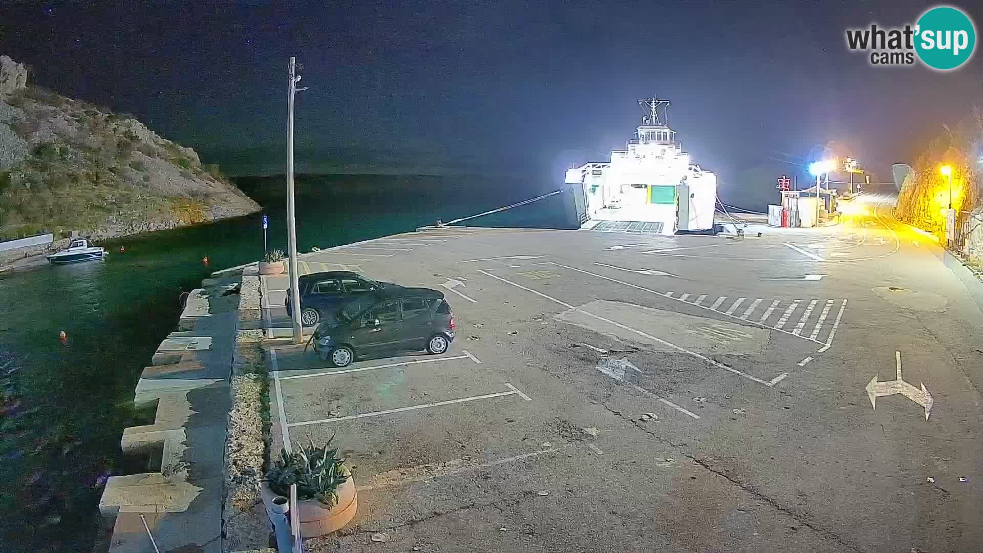 Webcam Prizna ferry port to Pag island