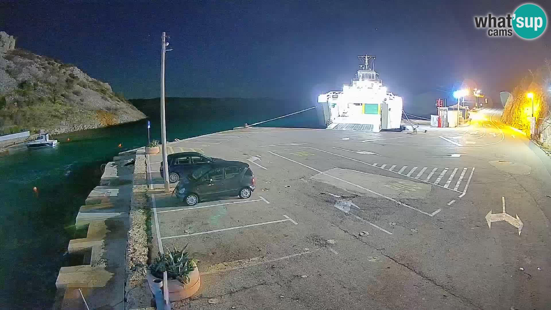 Webcam Fährhafen Prizna – zur Insel Pag