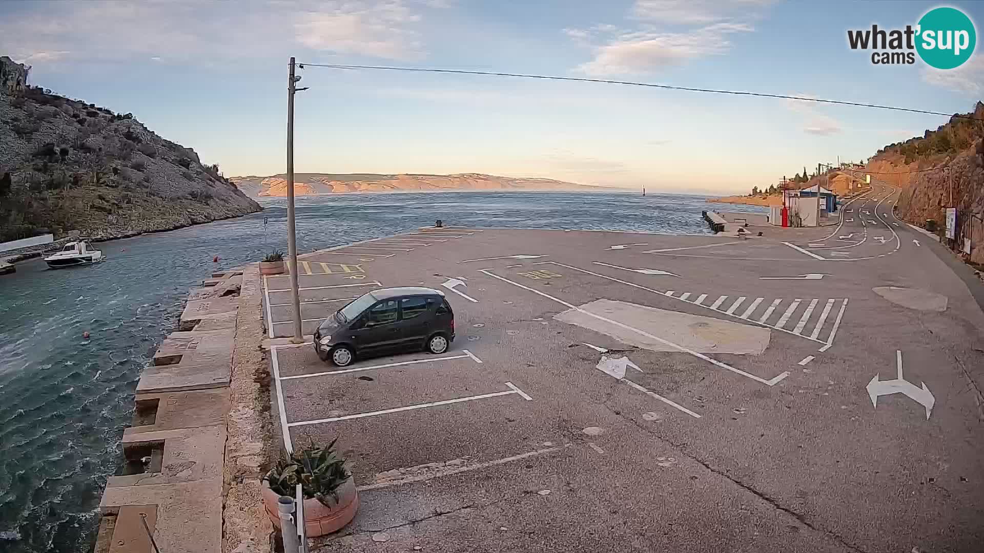 Webcam Fährhafen Prizna – zur Insel Pag