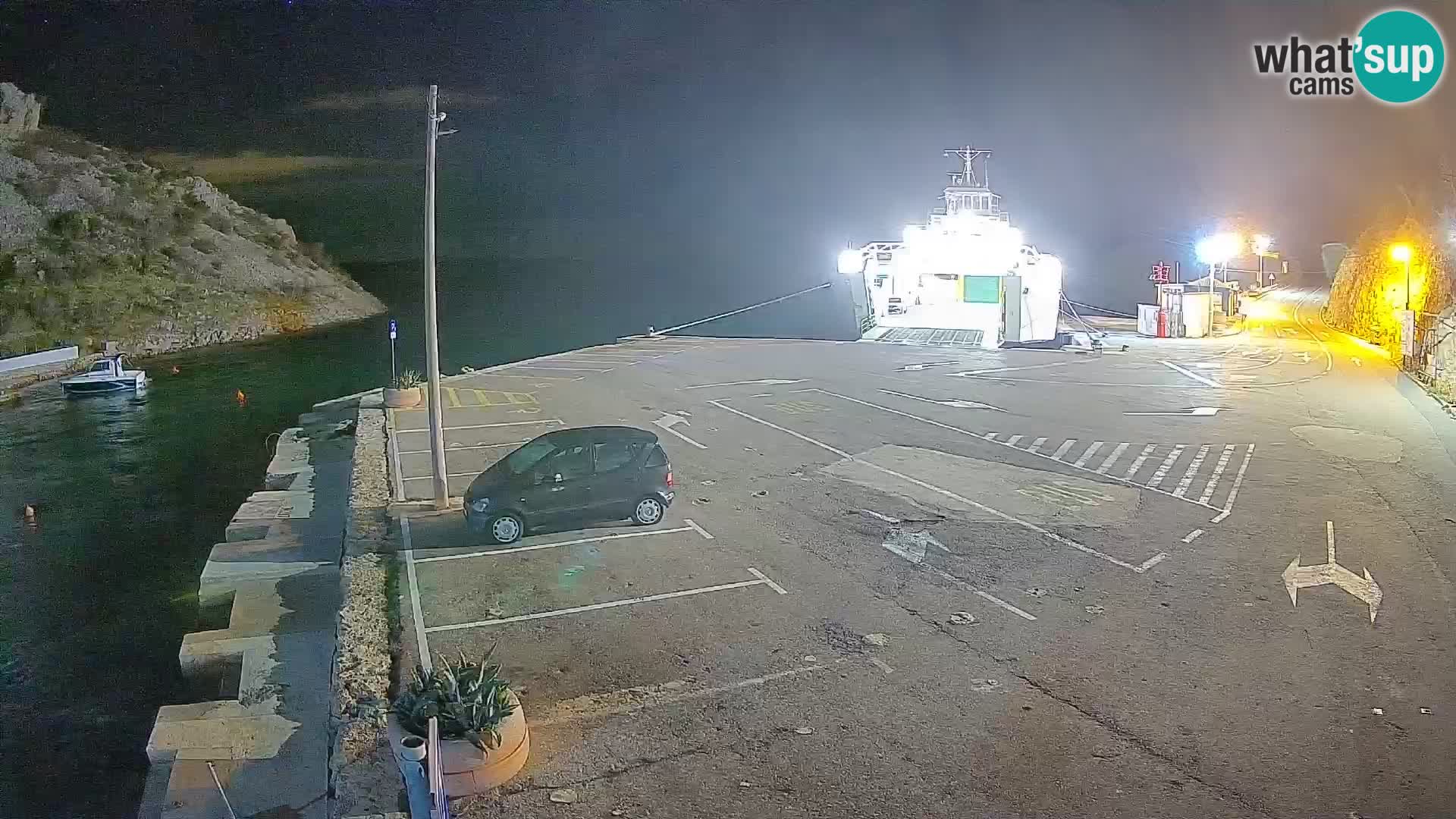 Webcam Prizna ferry port to Pag island