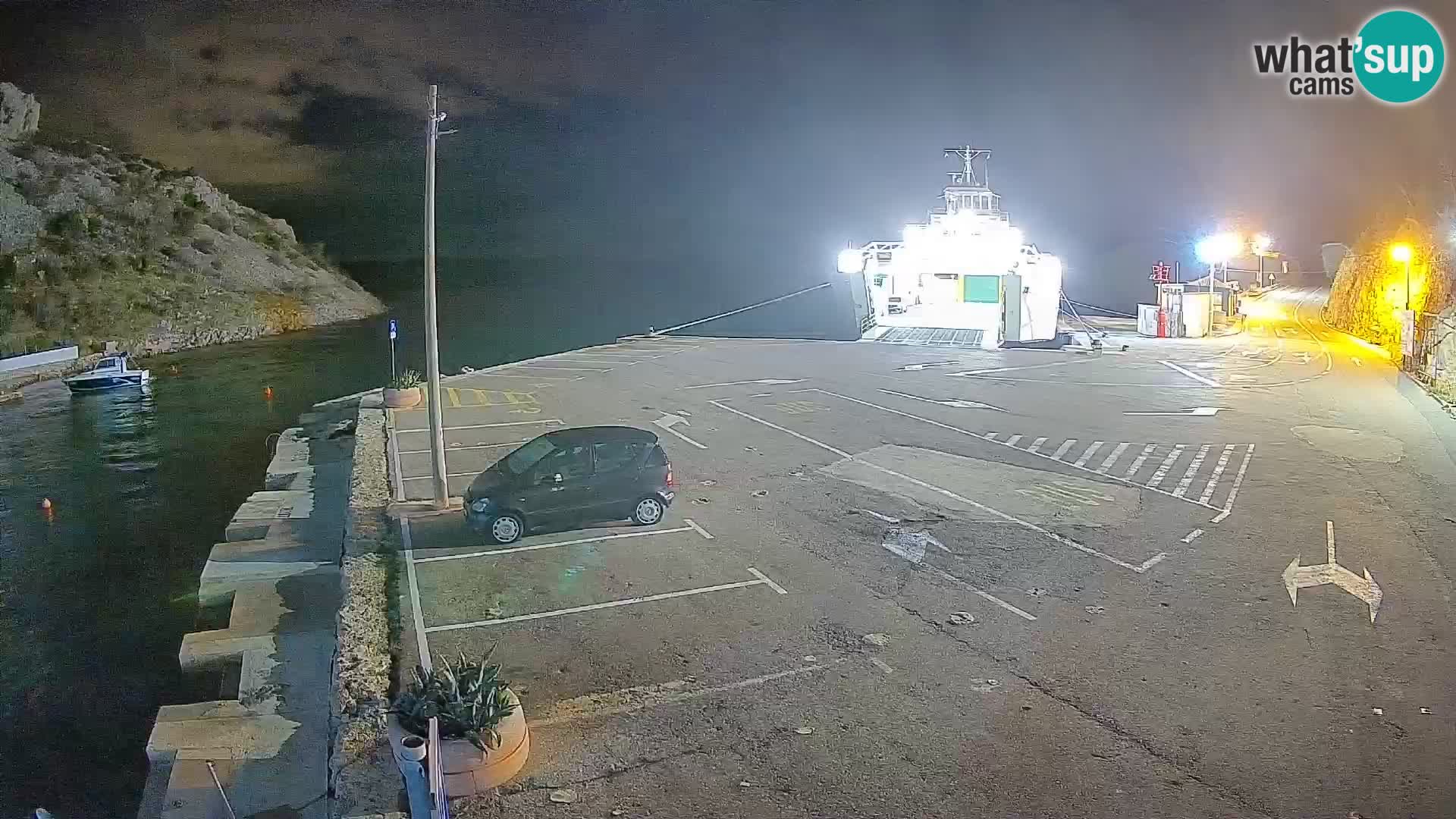 Webcam port de ferry de Prizna – vers l’île de Pag