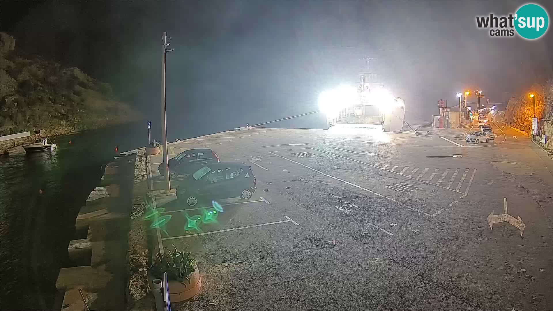 Webcam Fährhafen Prizna – zur Insel Pag