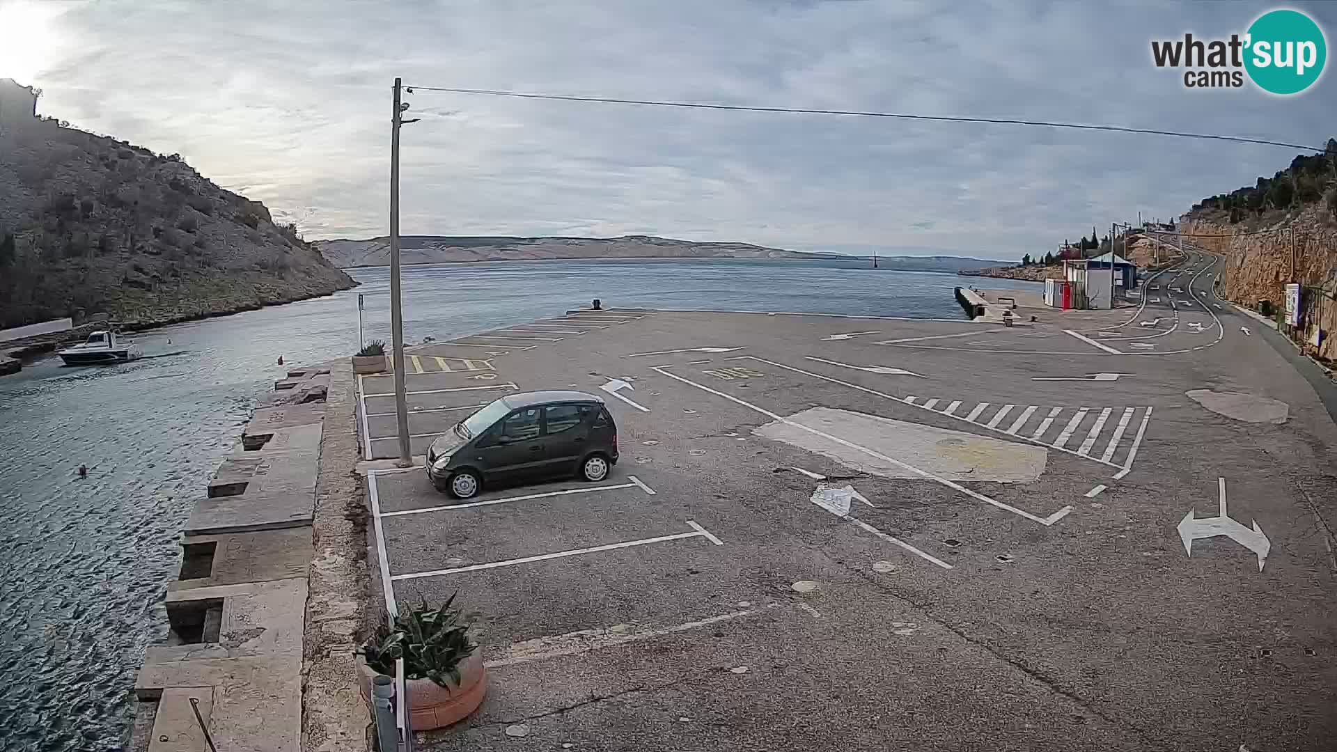 Webcam Fährhafen Prizna – zur Insel Pag