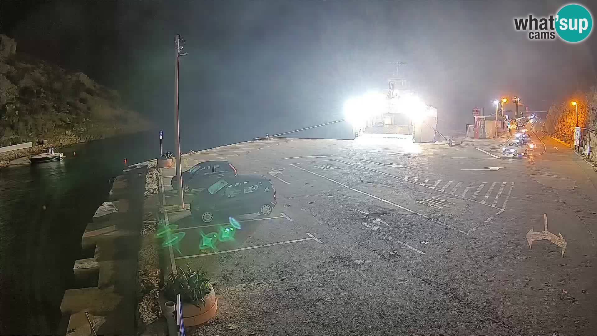 Webcam Fährhafen Prizna – zur Insel Pag