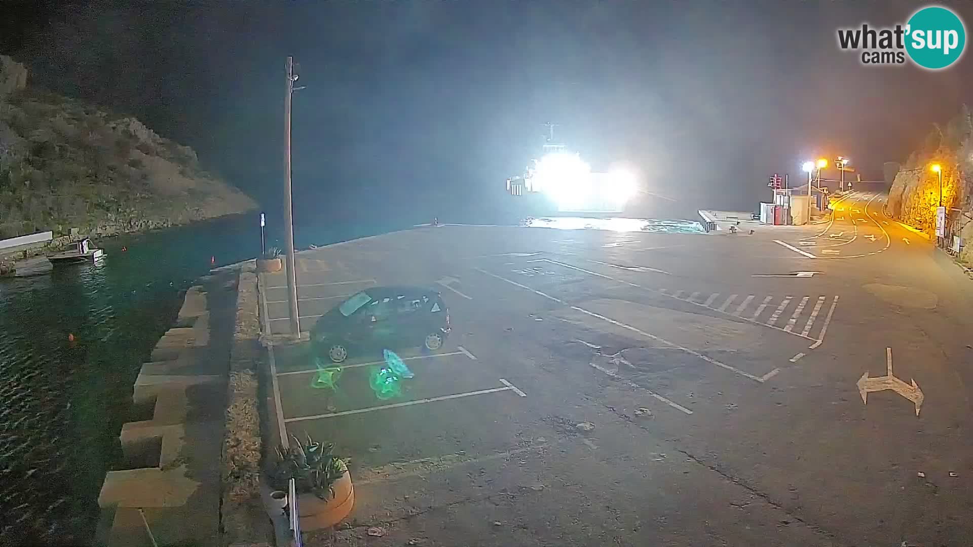 Webcam Prizna ferry port to Pag island