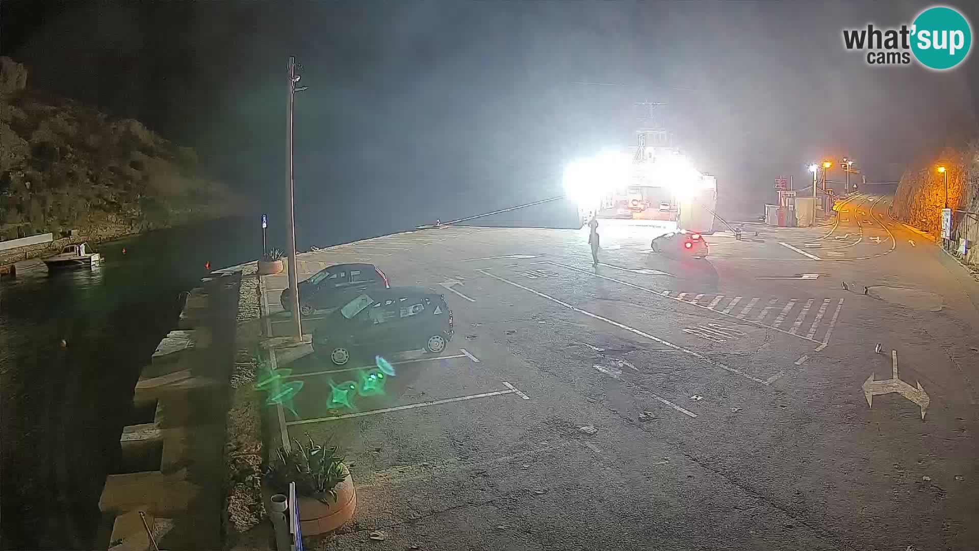 Webcam Prizna ferry port to Pag island