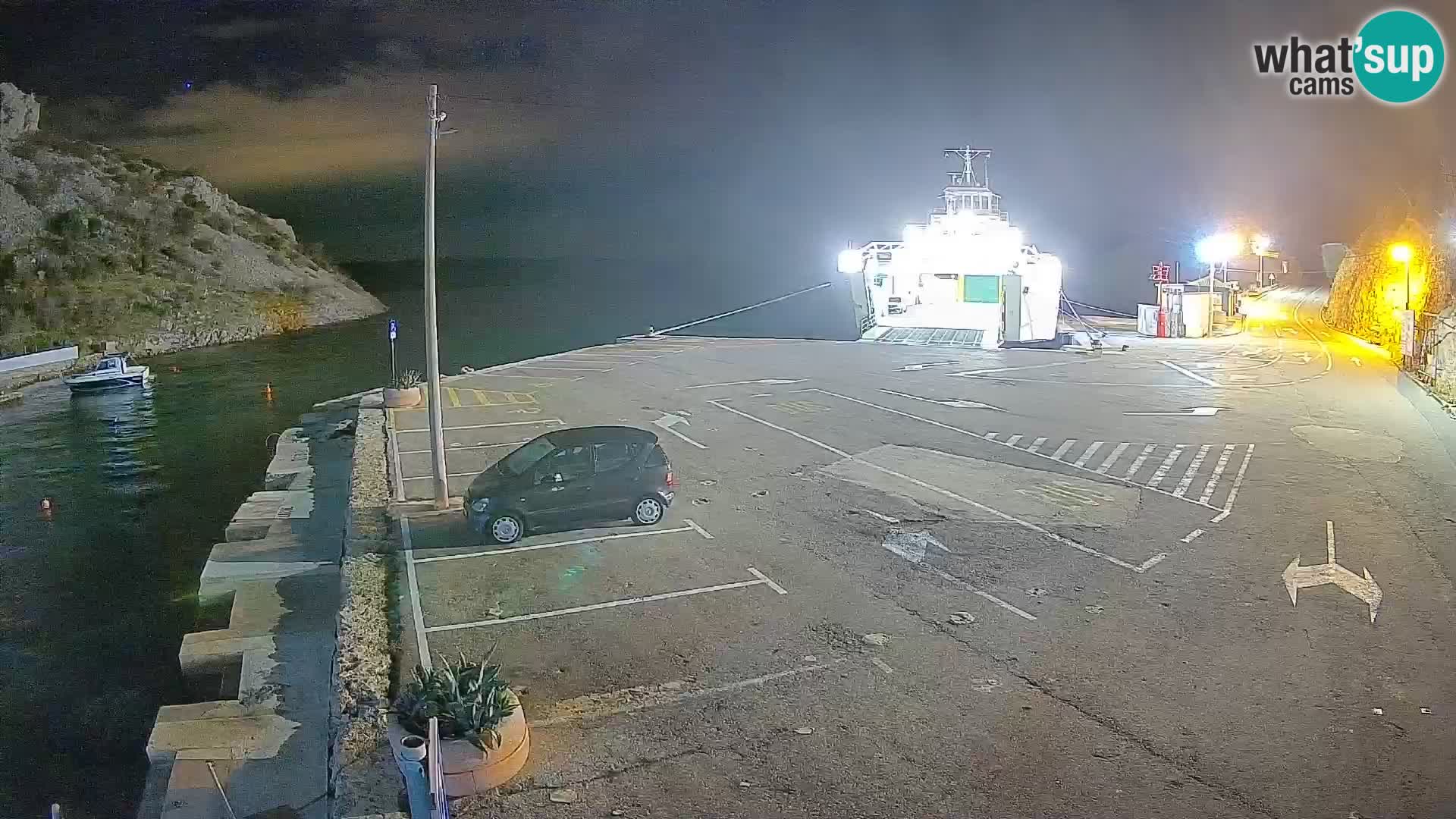 Webcam port de ferry de Prizna – vers l’île de Pag
