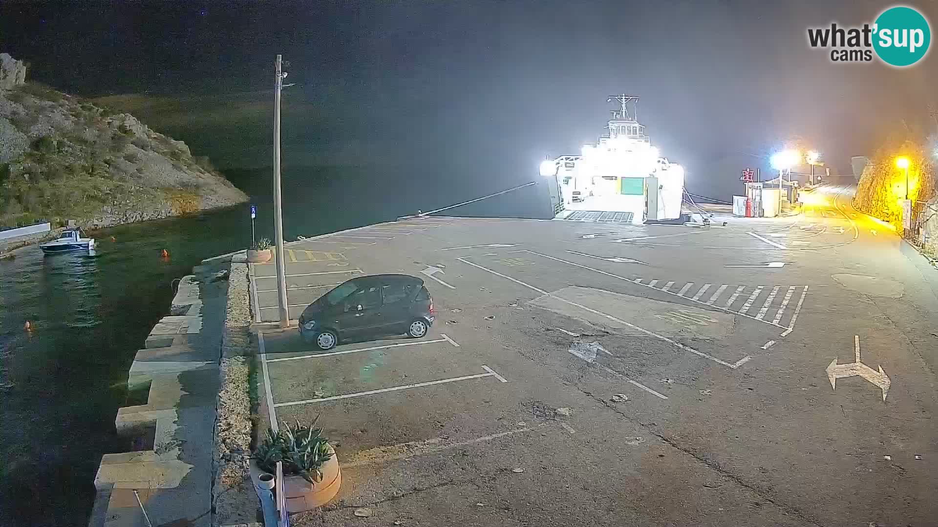 Webcam Prizna ferry port to Pag island