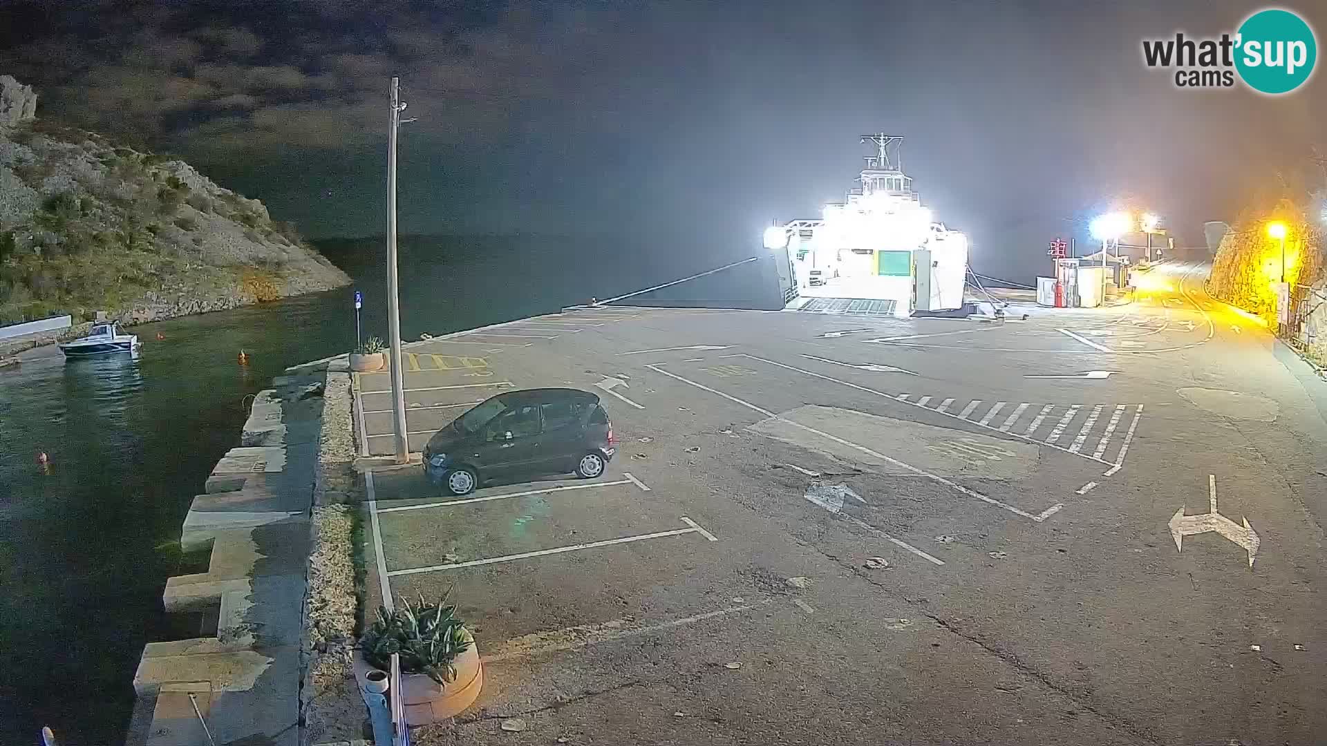 Webcam Fährhafen Prizna – zur Insel Pag