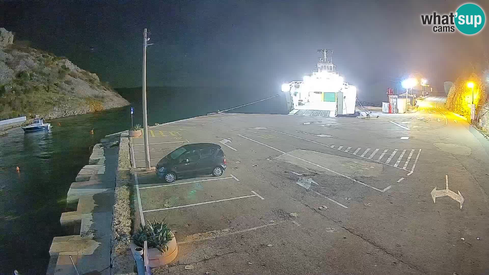 Webcam port de ferry de Prizna – vers l’île de Pag