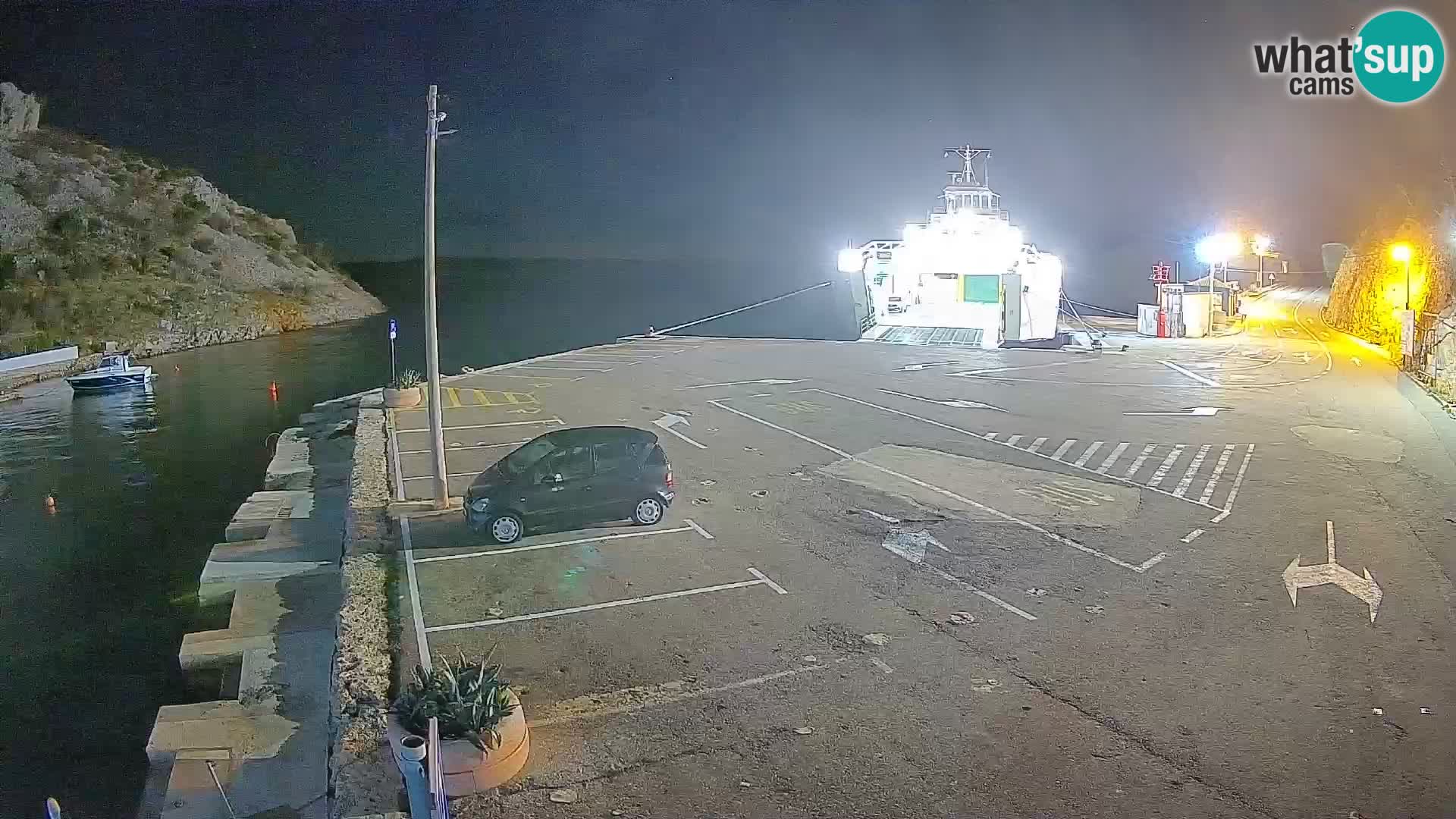 Webcam port de ferry de Prizna – vers l’île de Pag