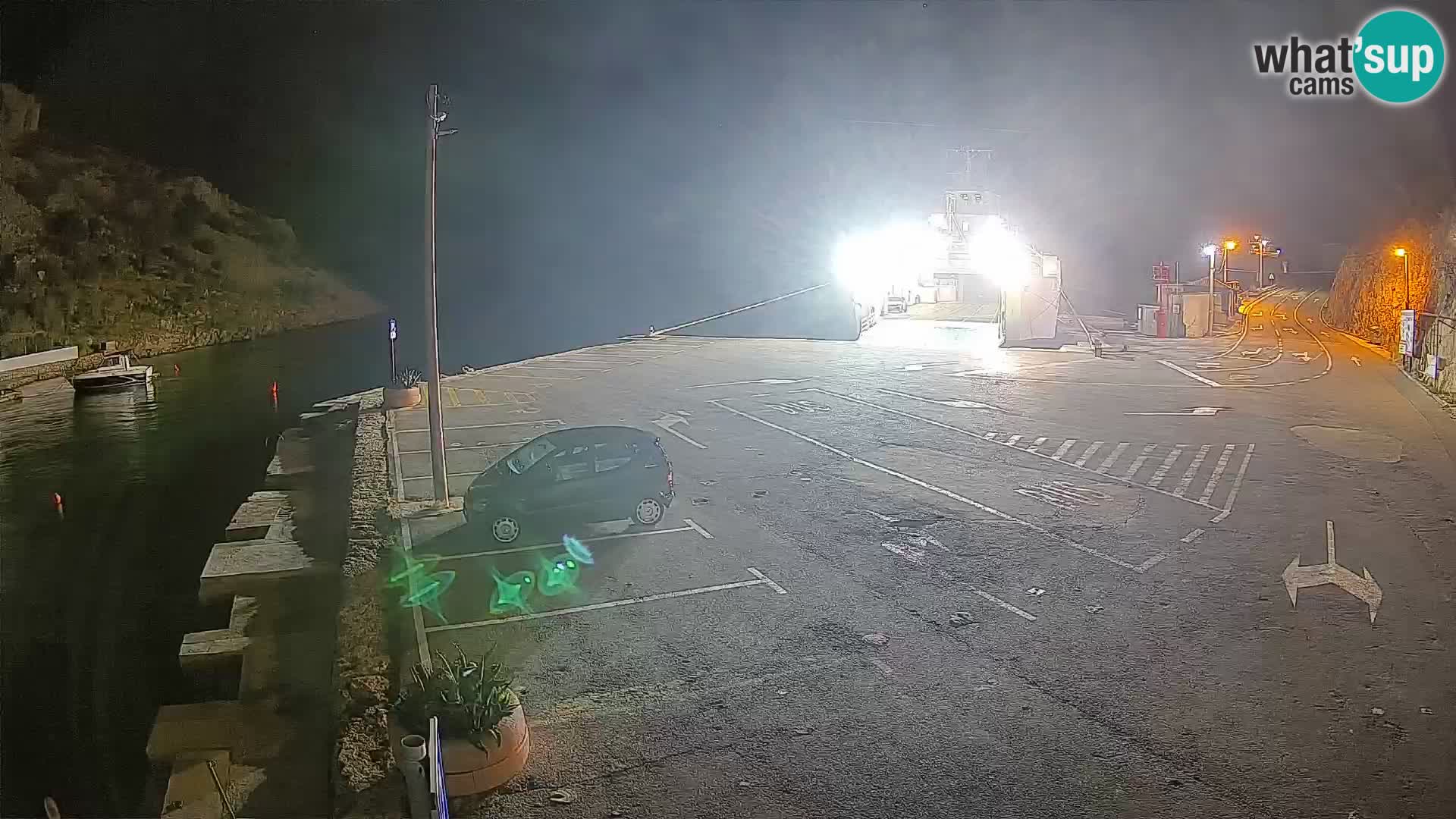 Webcam port de ferry de Prizna – vers l’île de Pag
