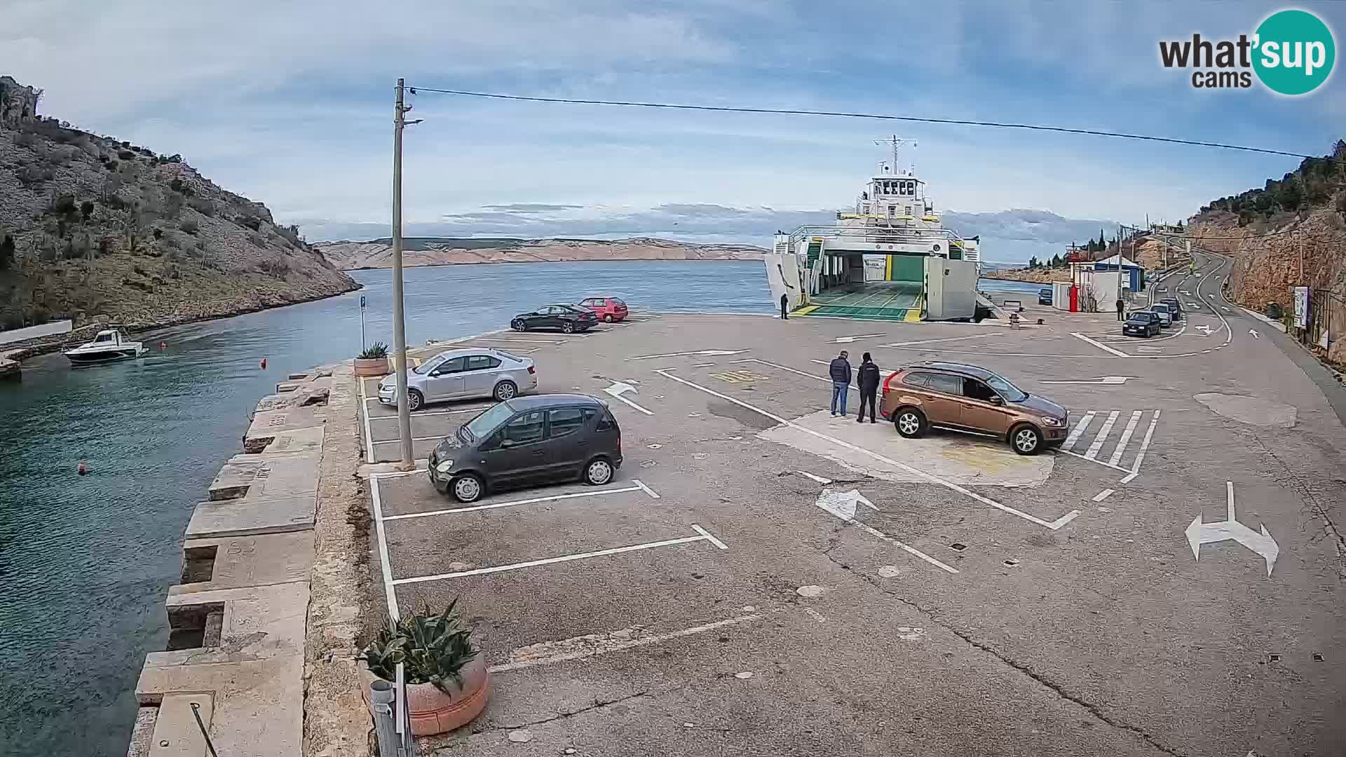 Webcam Fährhafen Prizna – zur Insel Pag