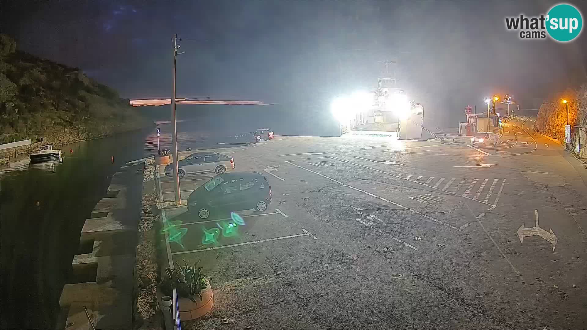 Webcam Fährhafen Prizna – zur Insel Pag