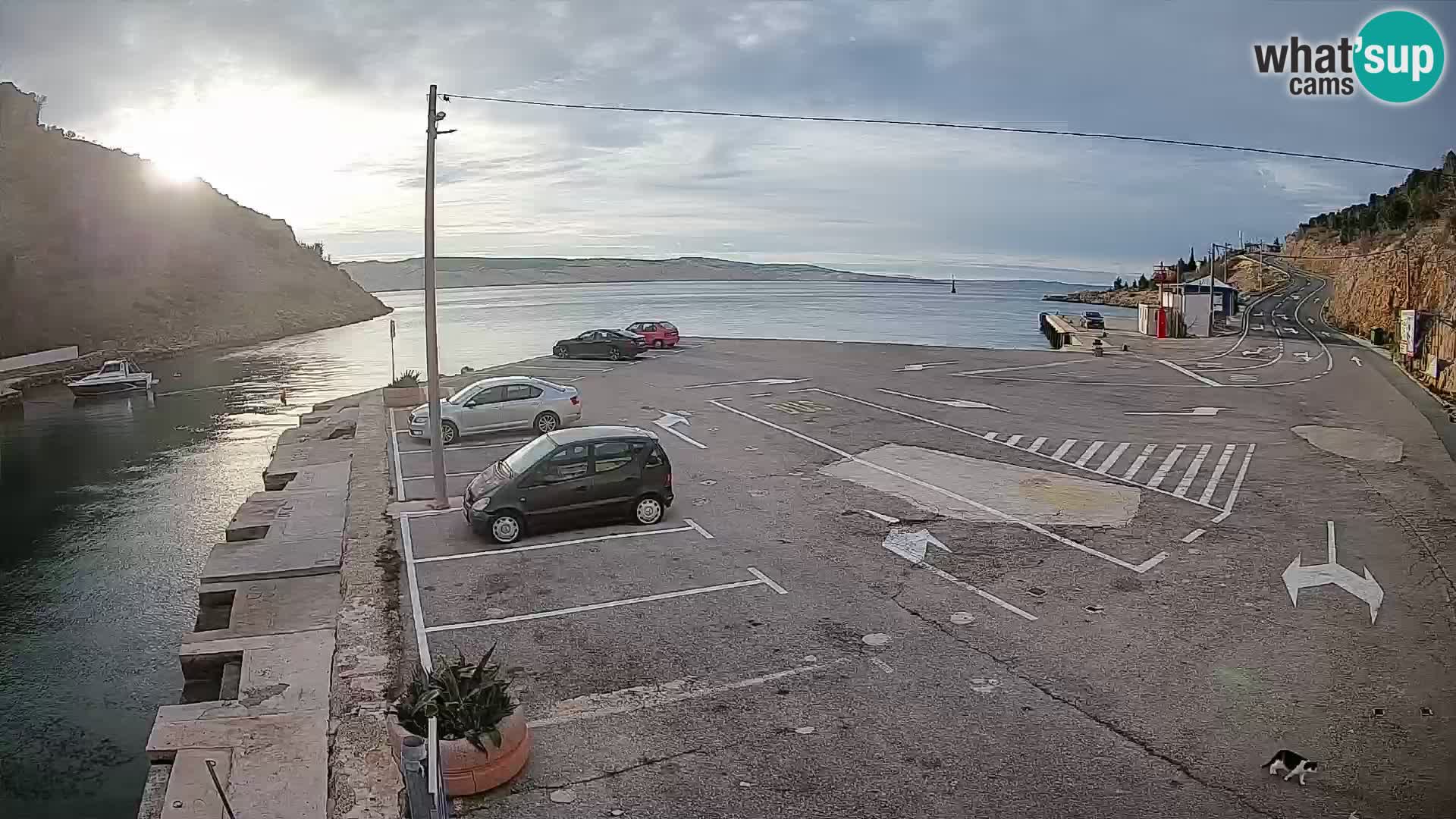 Webcam Fährhafen Prizna – zur Insel Pag