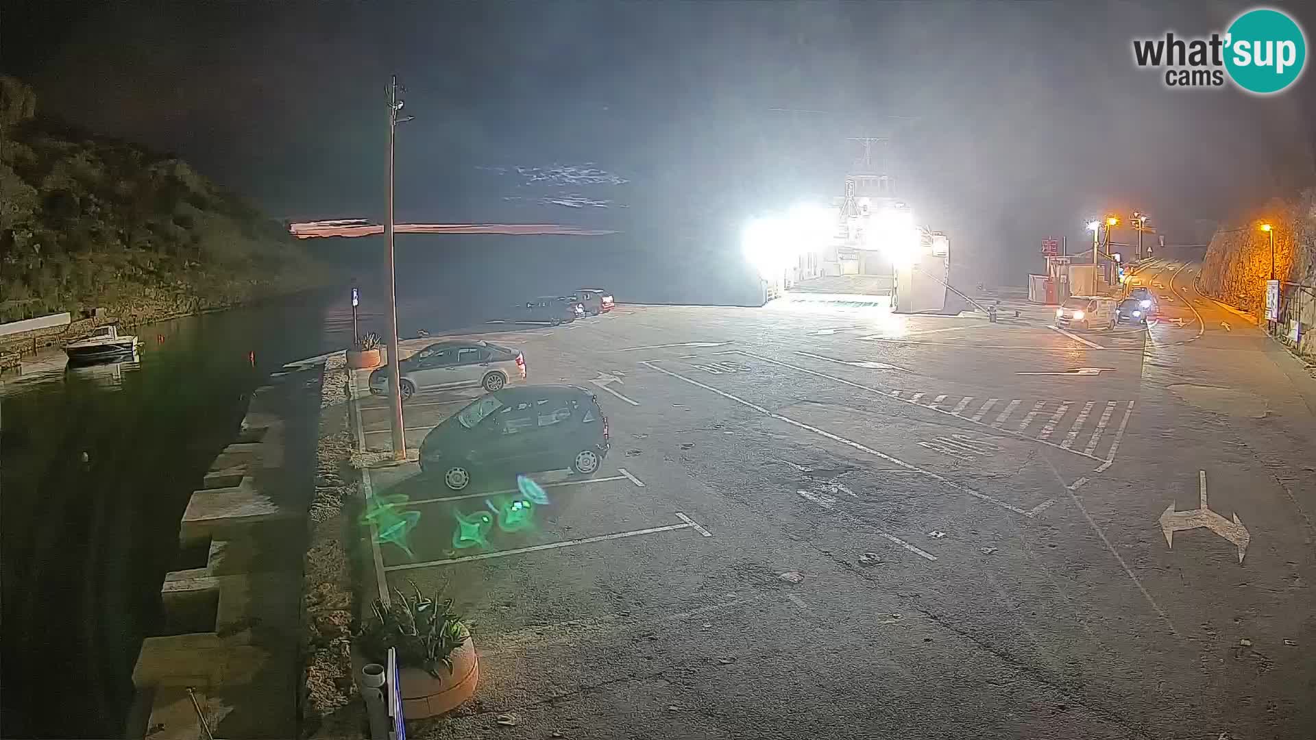 Webcam port de ferry de Prizna – vers l’île de Pag