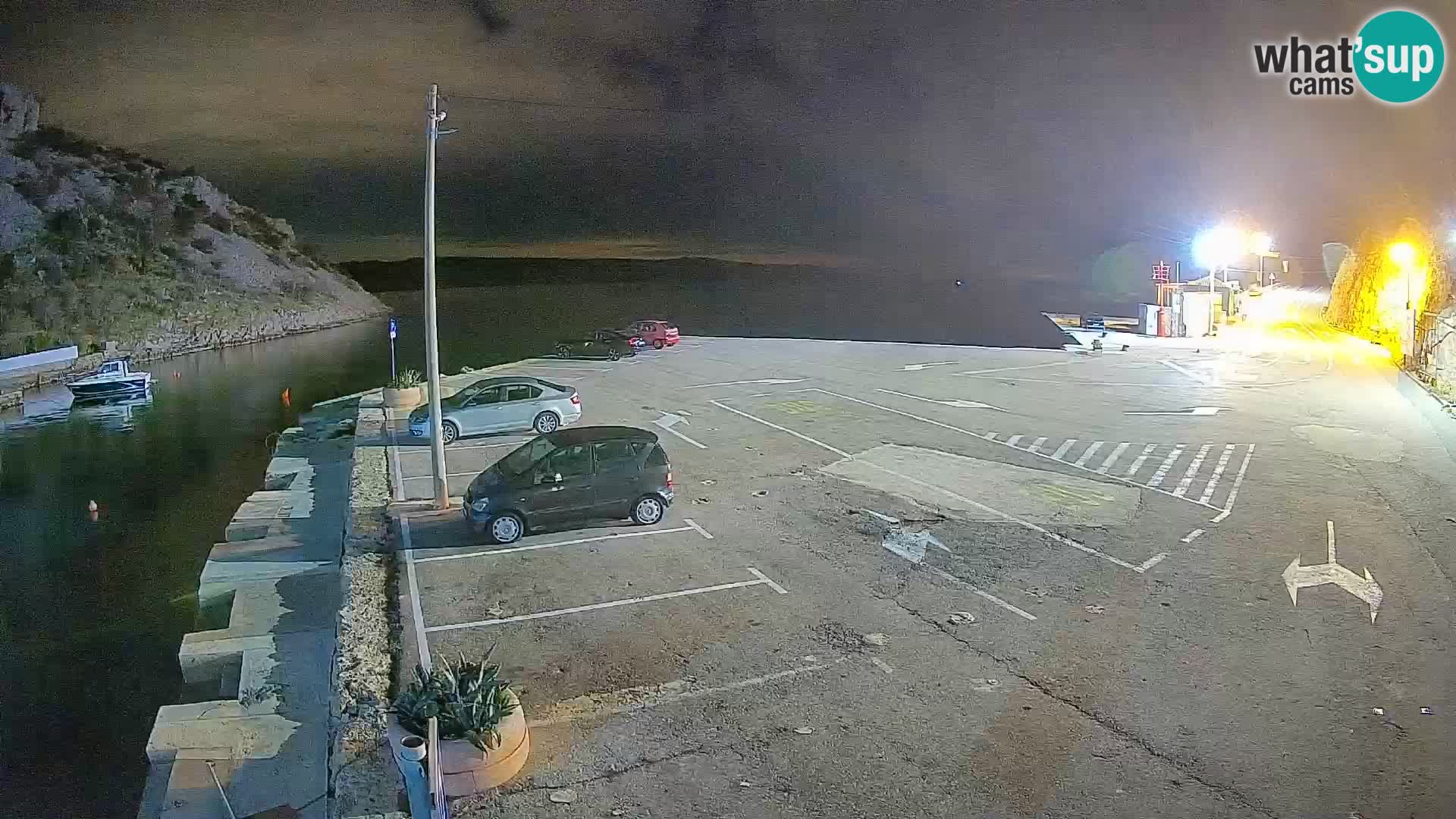 Webcam Prizna ferry port to Pag island