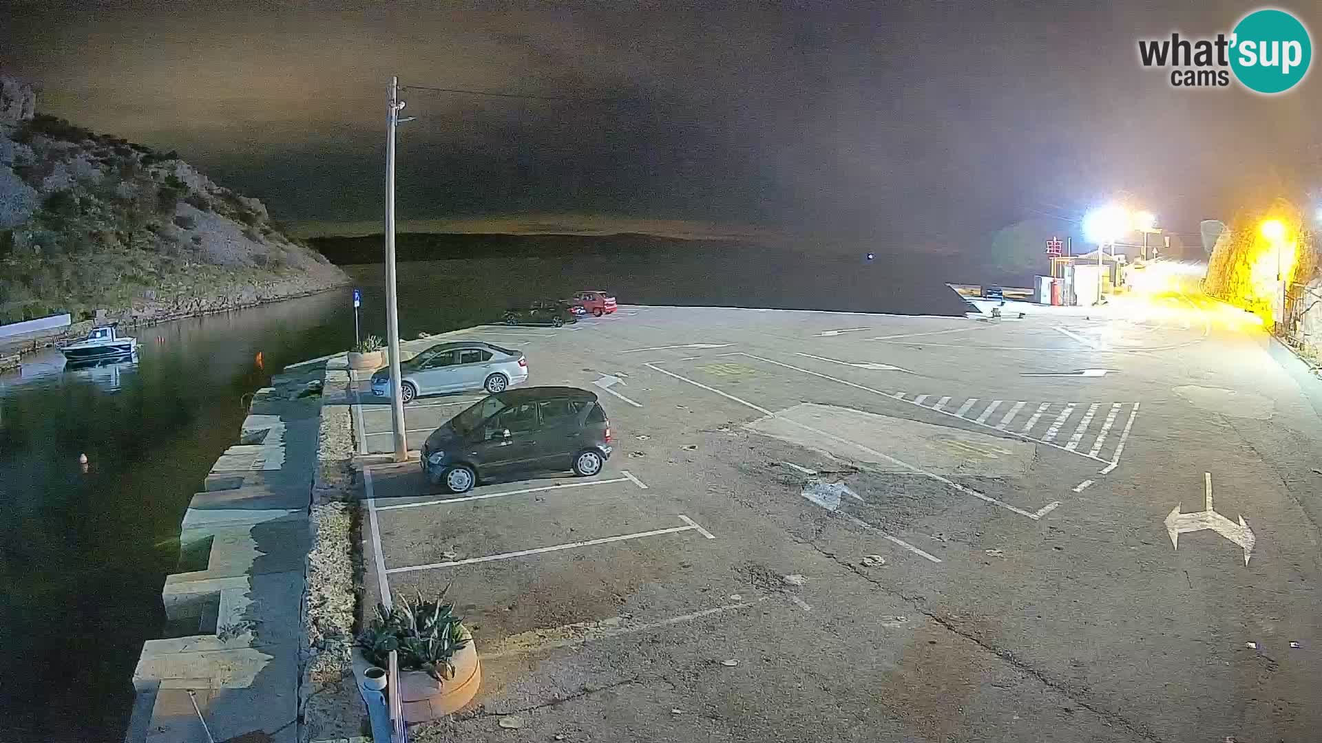 Webcam port de ferry de Prizna – vers l’île de Pag