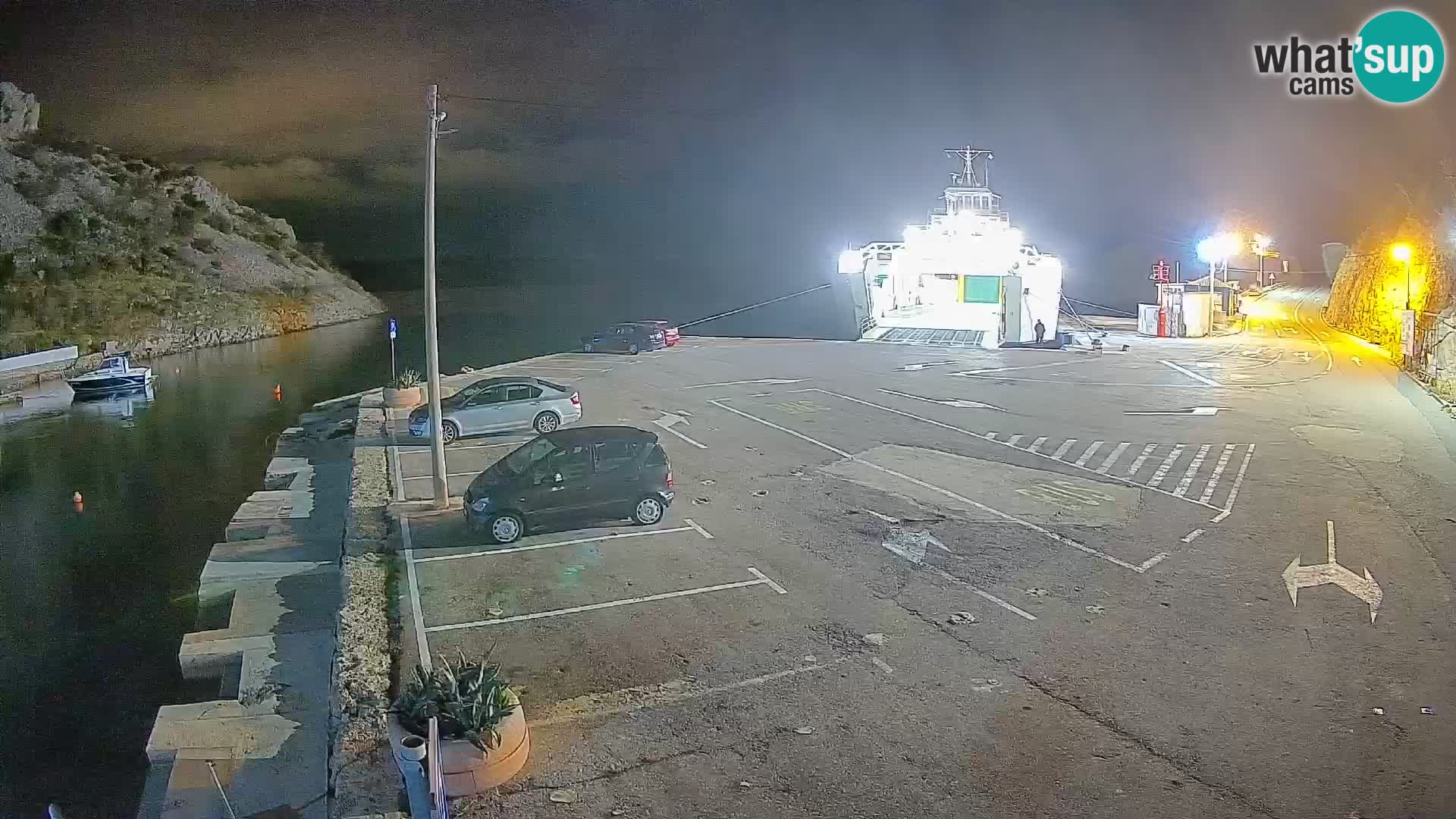 Webcam Prizna ferry port to Pag island