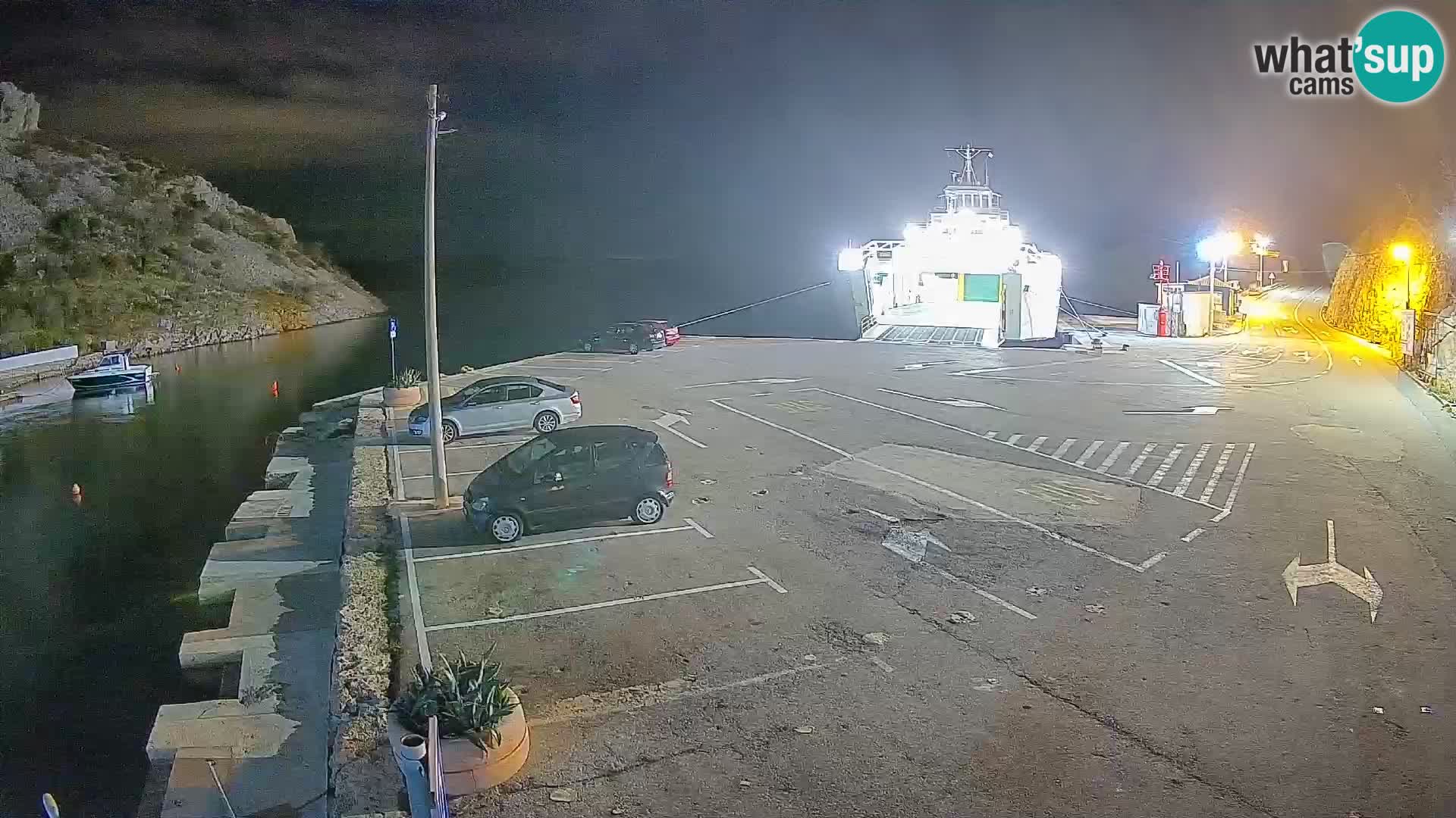Webcam Fährhafen Prizna – zur Insel Pag