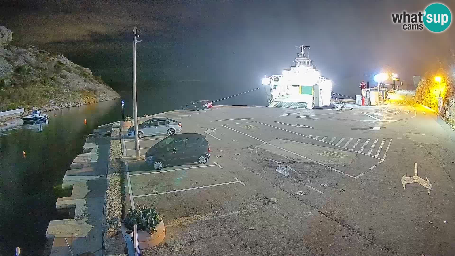 Webcam Prizna ferry port to Pag island