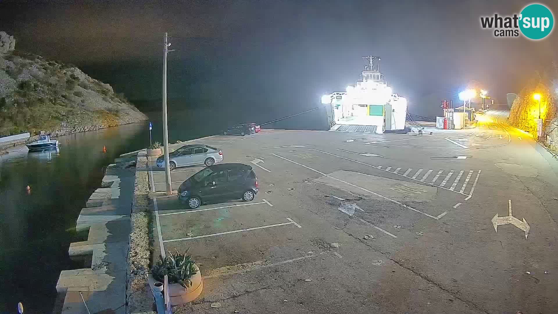 Webcam Prizna ferry port to Pag island