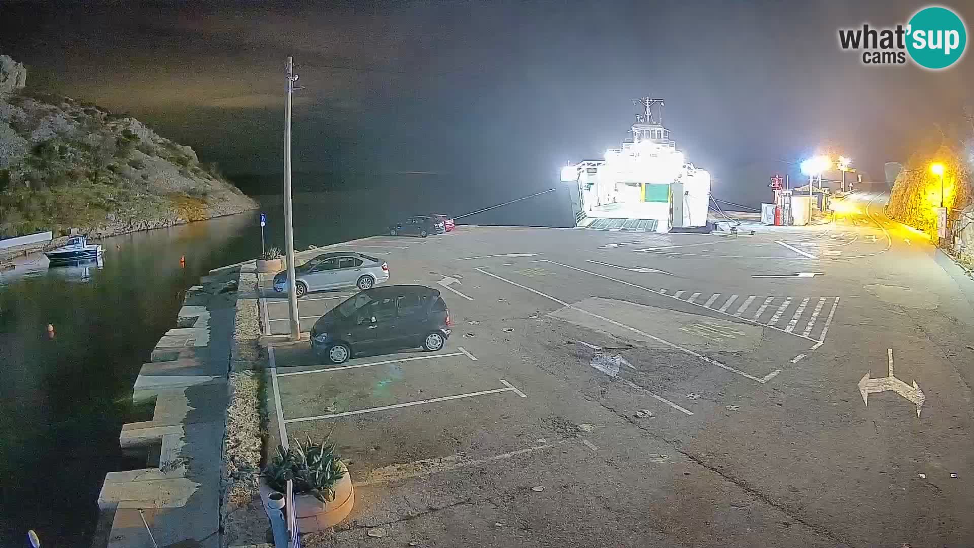 Webcam Prizna ferry port to Pag island