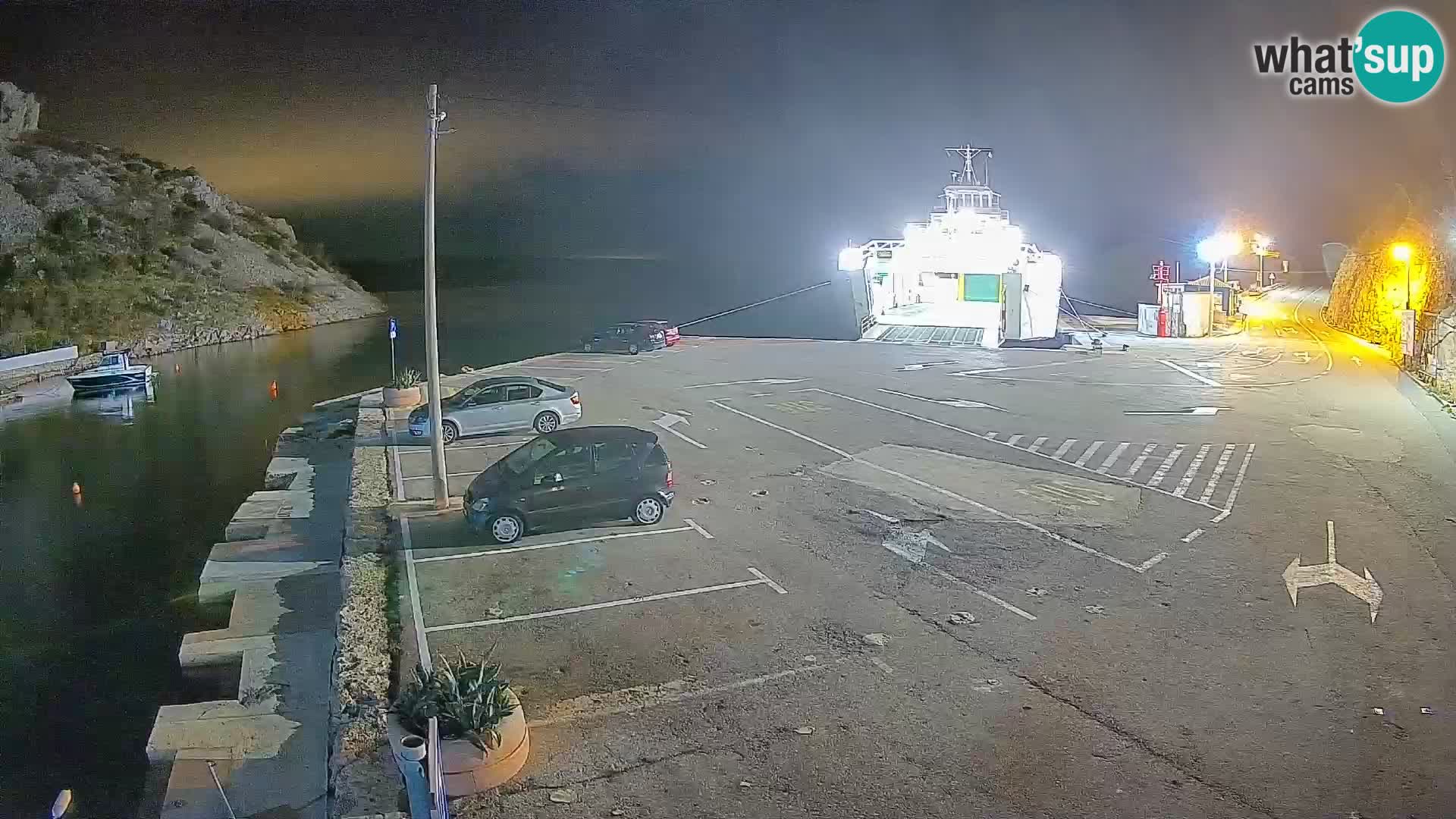 Webcam Fährhafen Prizna – zur Insel Pag