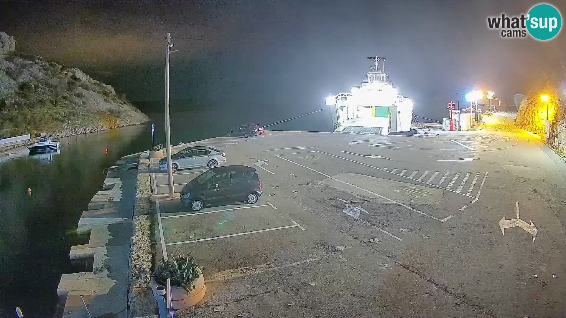 Webcam Fährhafen Prizna – zur Insel Pag