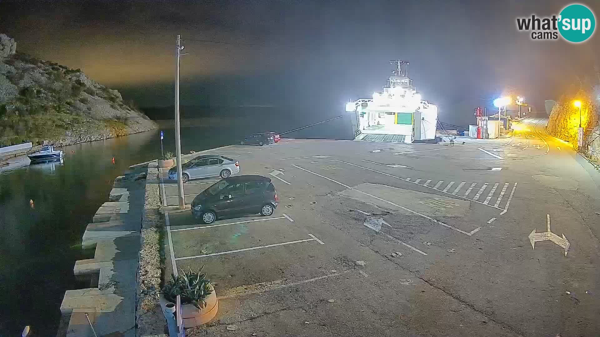 Webcam Fährhafen Prizna – zur Insel Pag