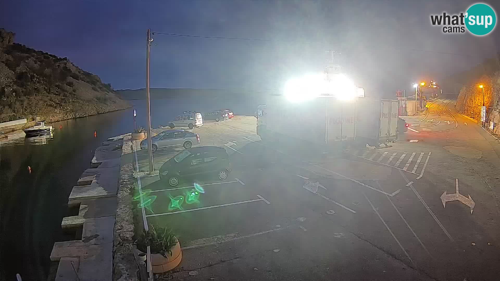 Webcam Fährhafen Prizna – zur Insel Pag