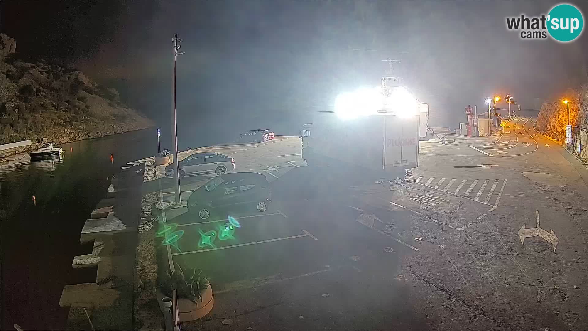 Webcam Fährhafen Prizna – zur Insel Pag