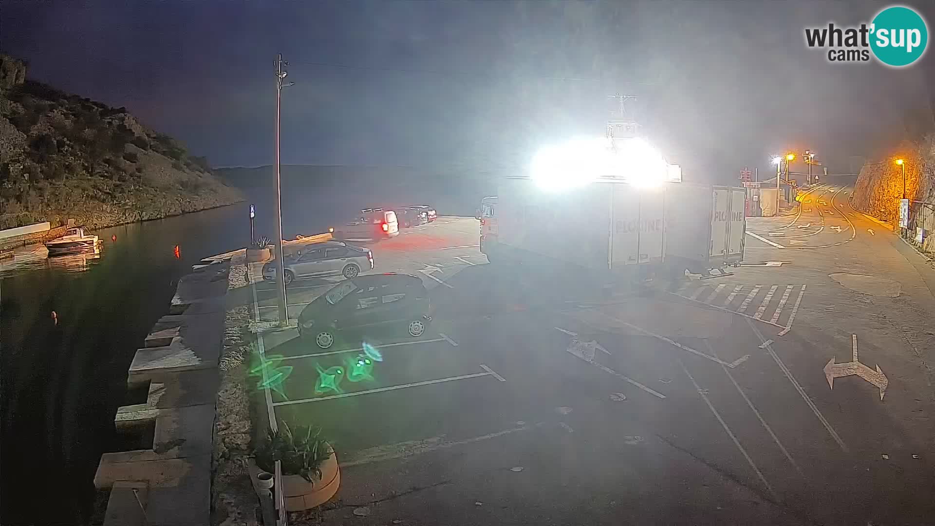 Webcam port de ferry de Prizna – vers l’île de Pag