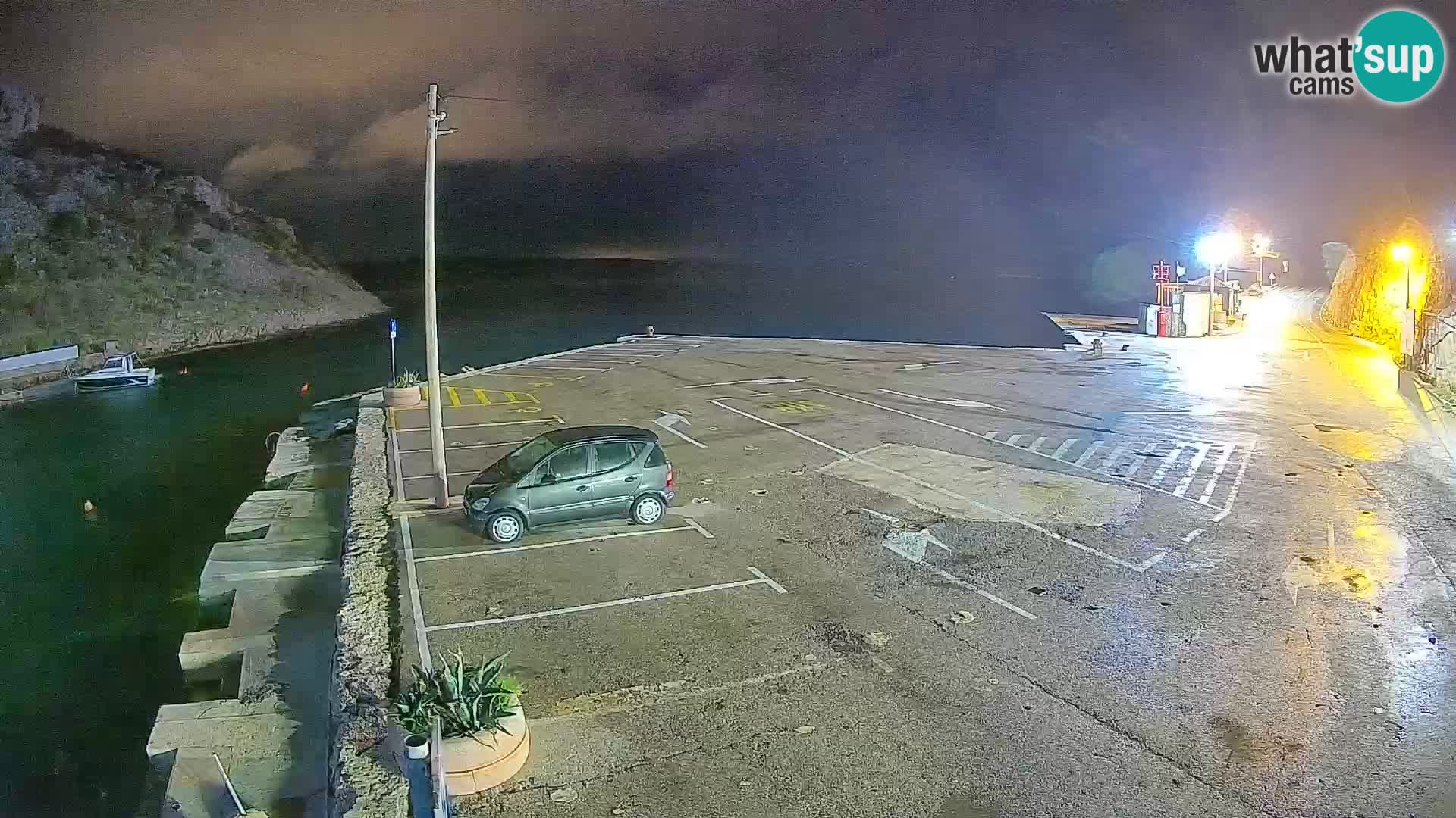 Webcam Prizna ferry port to Pag island