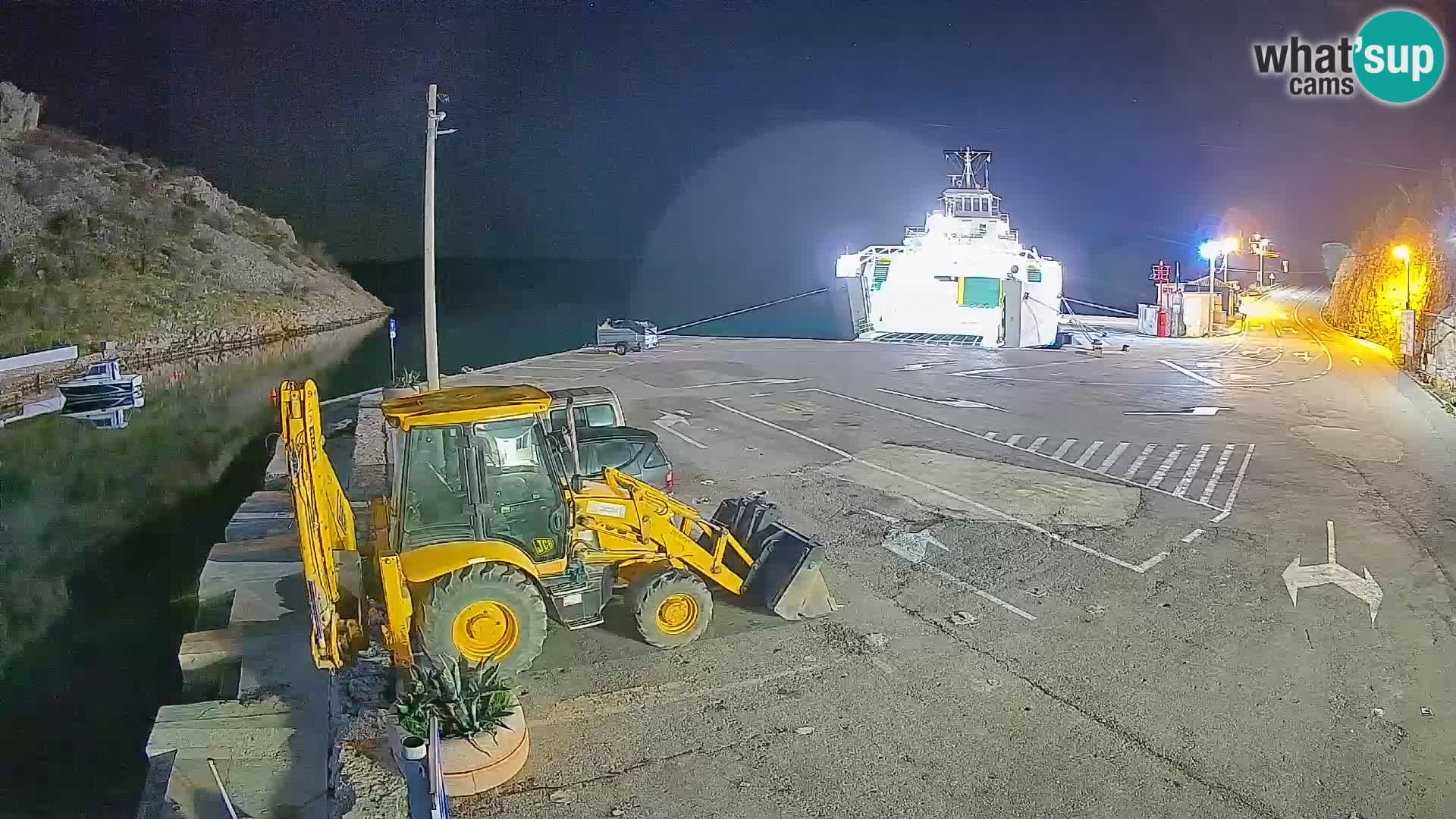 Webcam Prizna ferry port to Pag island