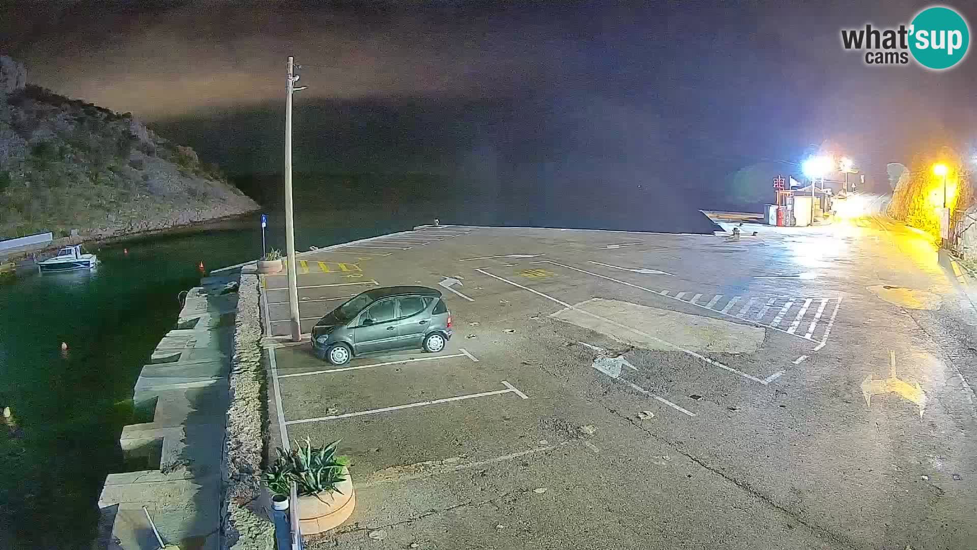 Webcam port de ferry de Prizna – vers l’île de Pag
