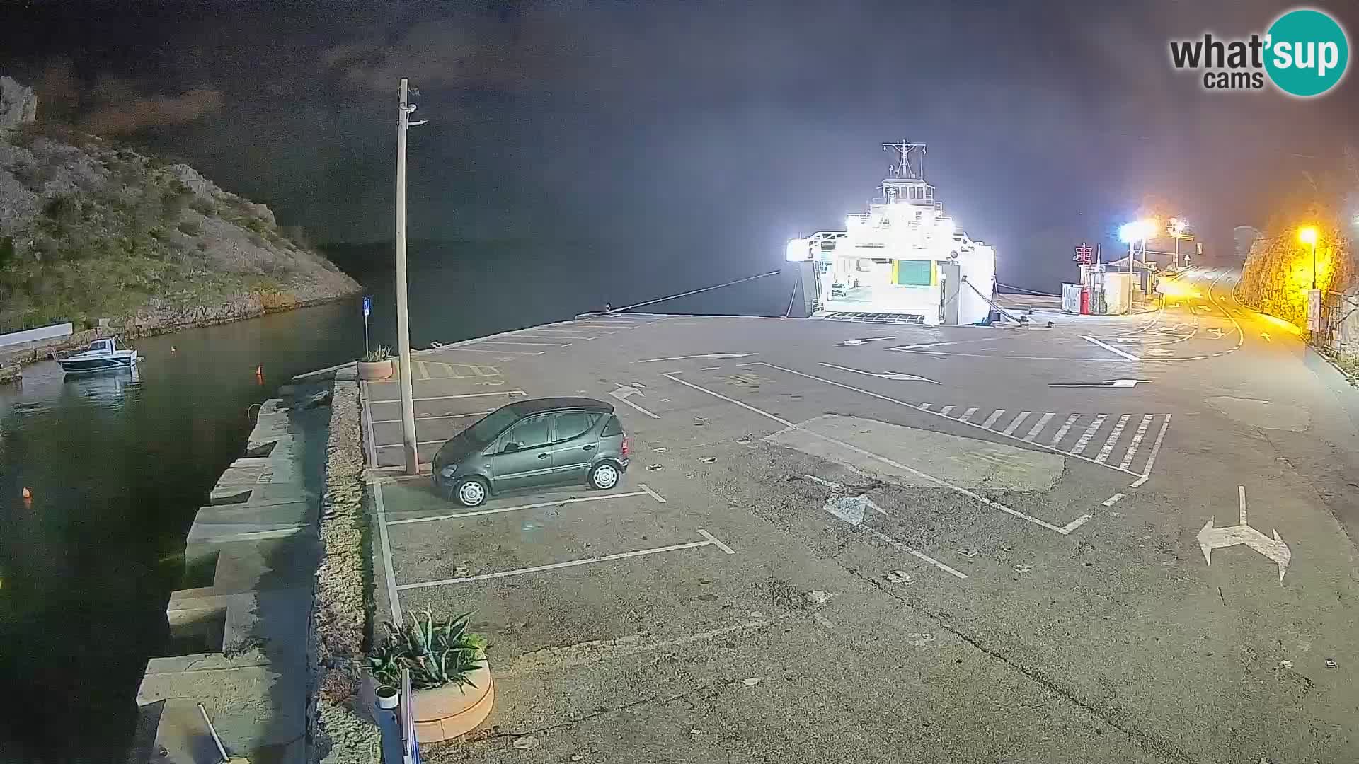 Webcam Fährhafen Prizna – zur Insel Pag