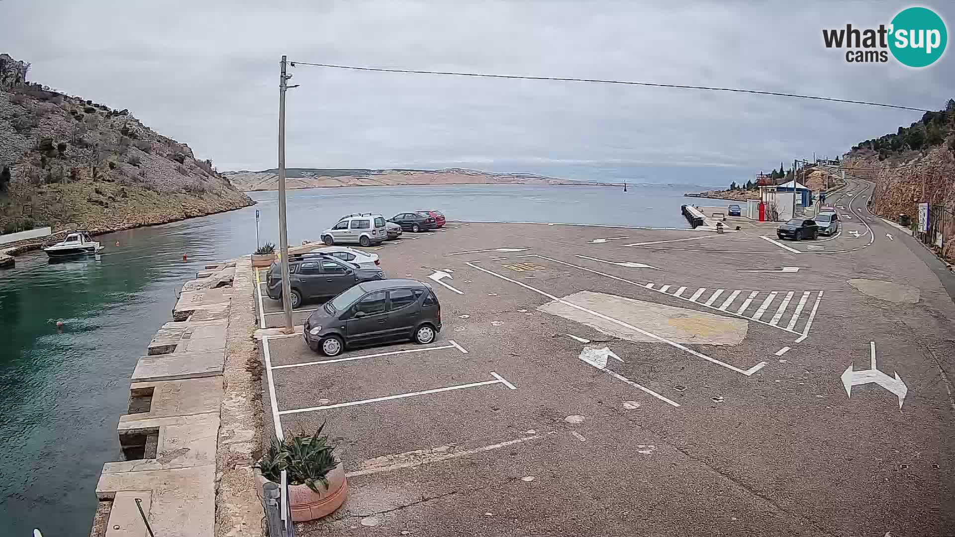 Webcam Fährhafen Prizna – zur Insel Pag