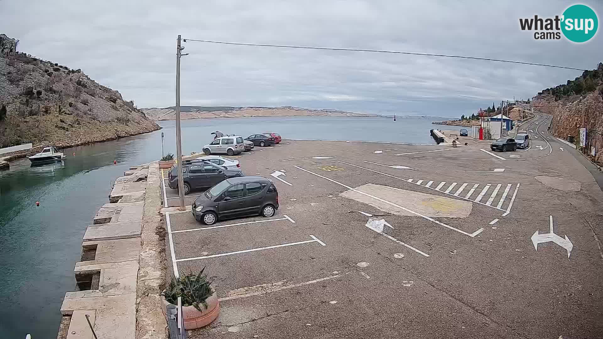 Webcam Fährhafen Prizna – zur Insel Pag