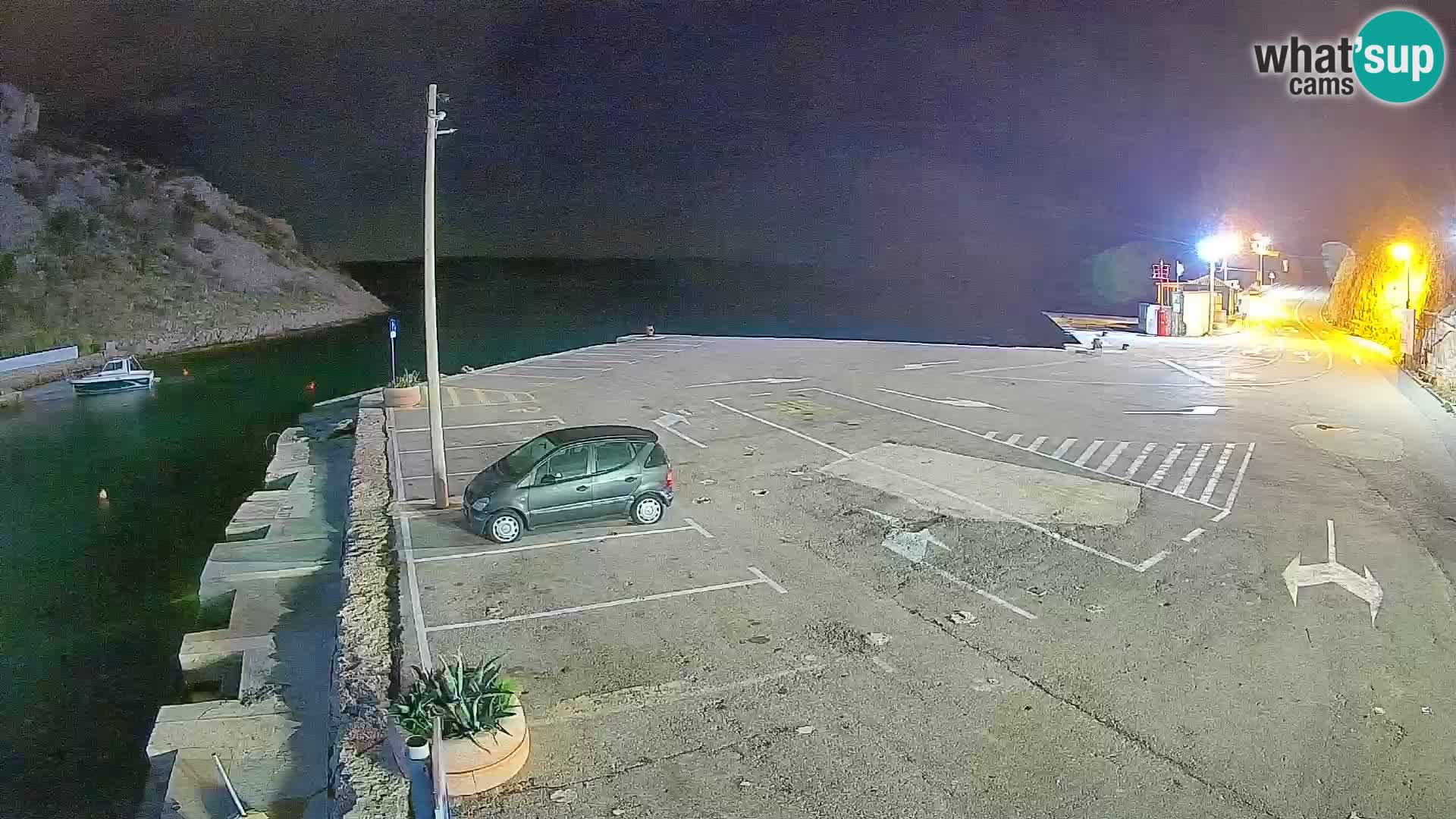 Webcam Prizna ferry port to Pag island