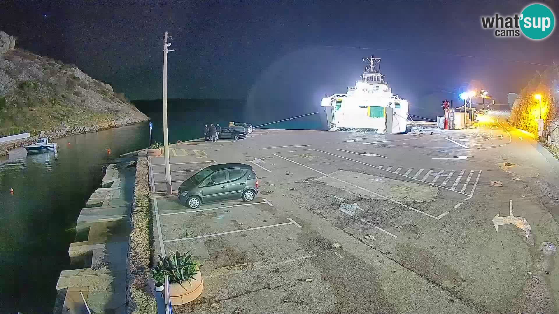 Webcam Fährhafen Prizna – zur Insel Pag