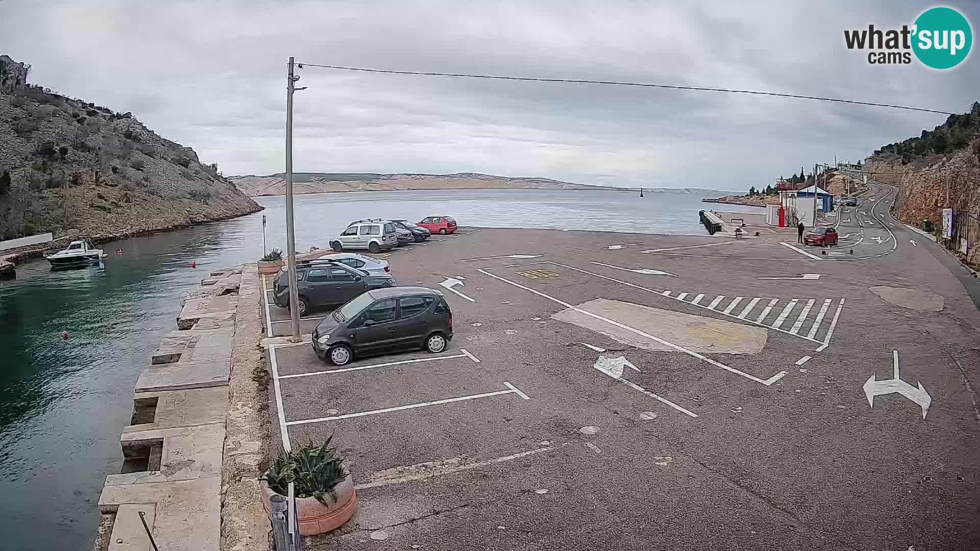 Webcam Fährhafen Prizna – zur Insel Pag