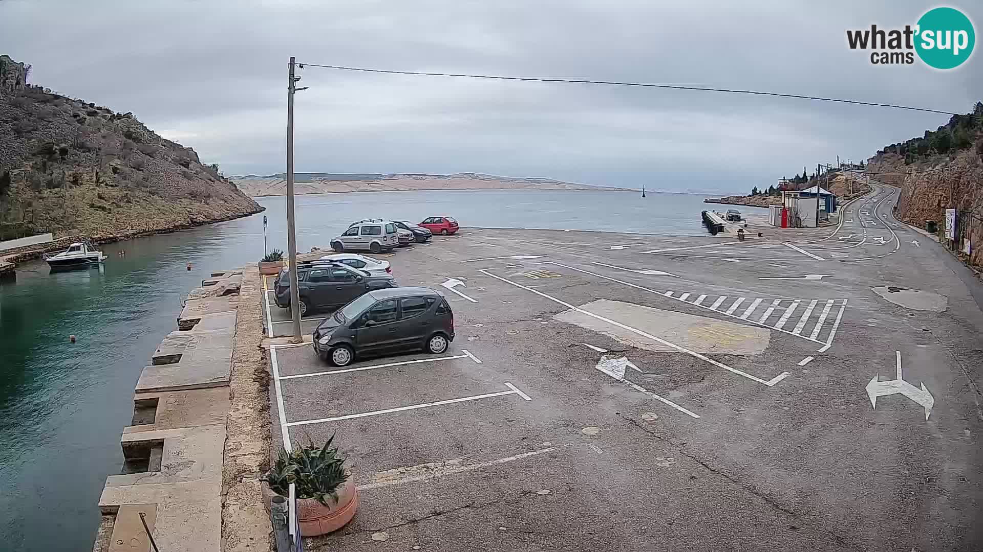 Webcam Fährhafen Prizna – zur Insel Pag