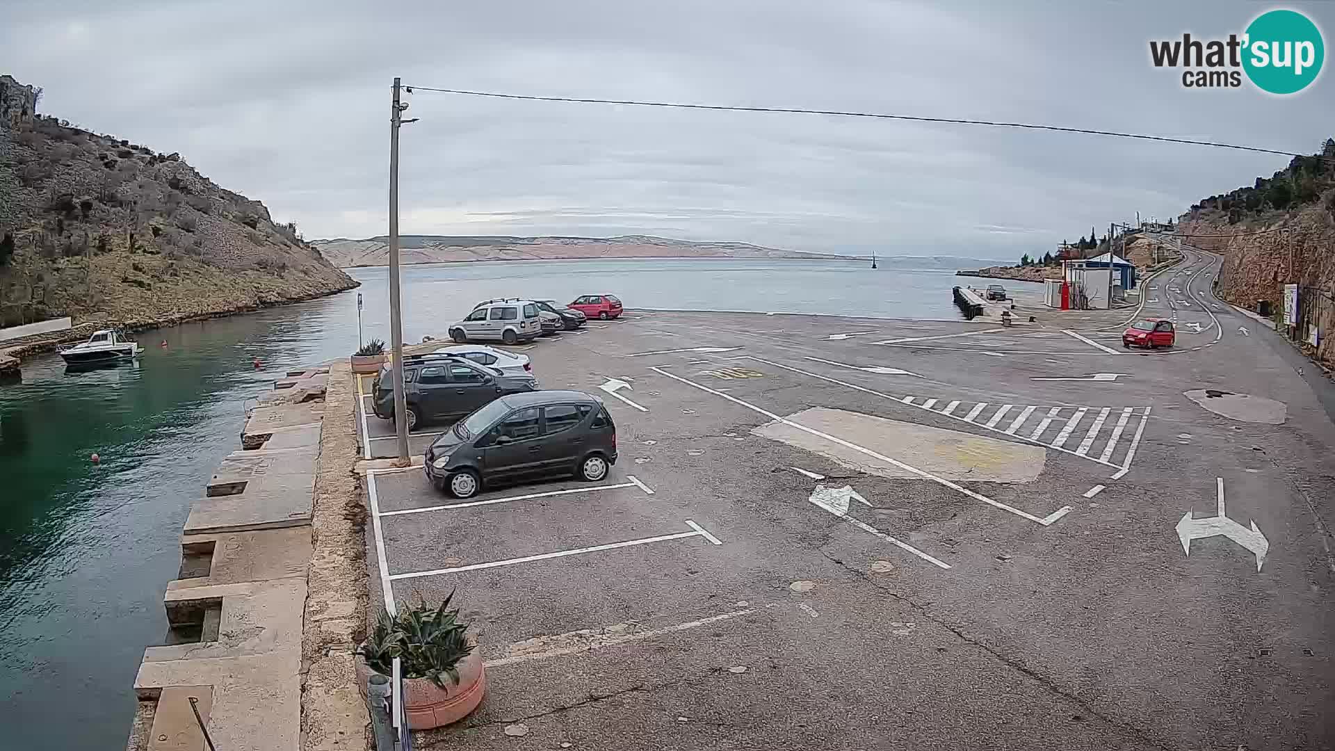 Webcam Fährhafen Prizna – zur Insel Pag