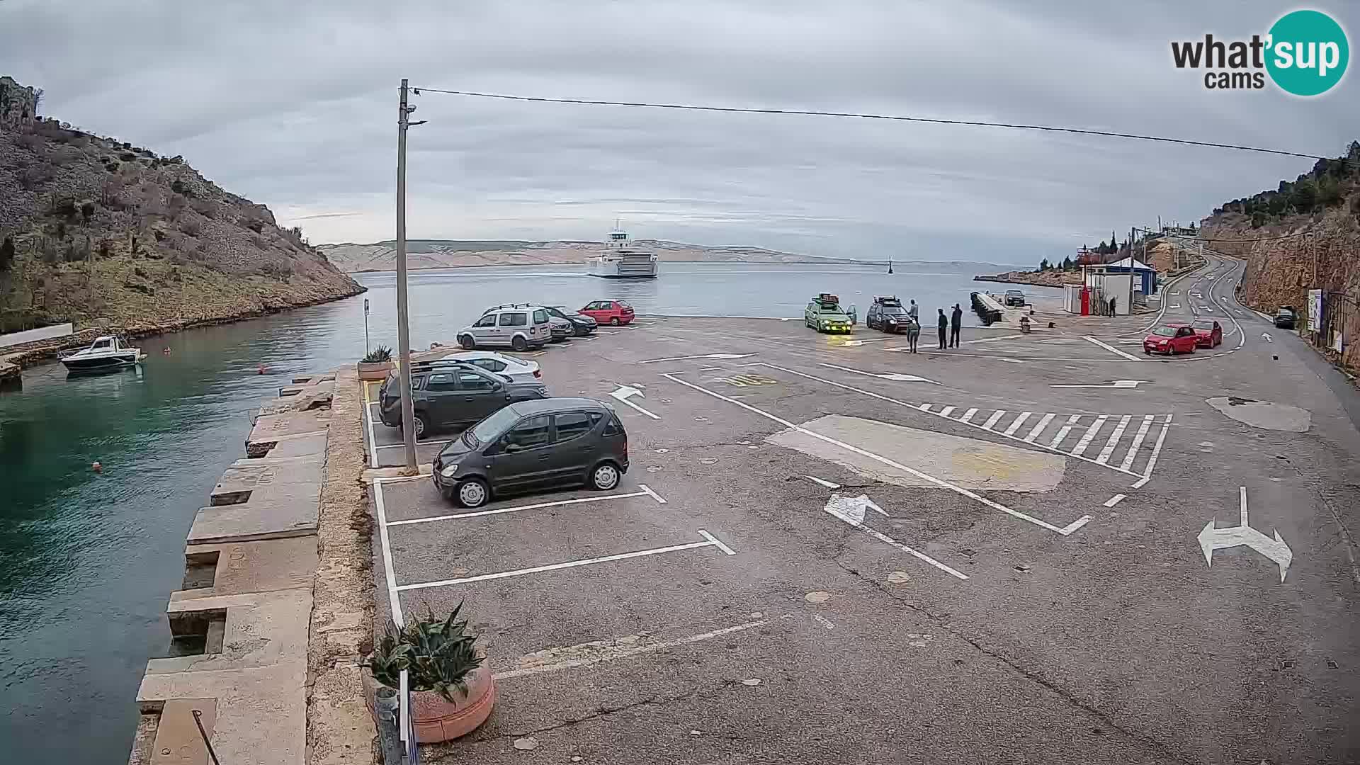 Webcam Fährhafen Prizna – zur Insel Pag