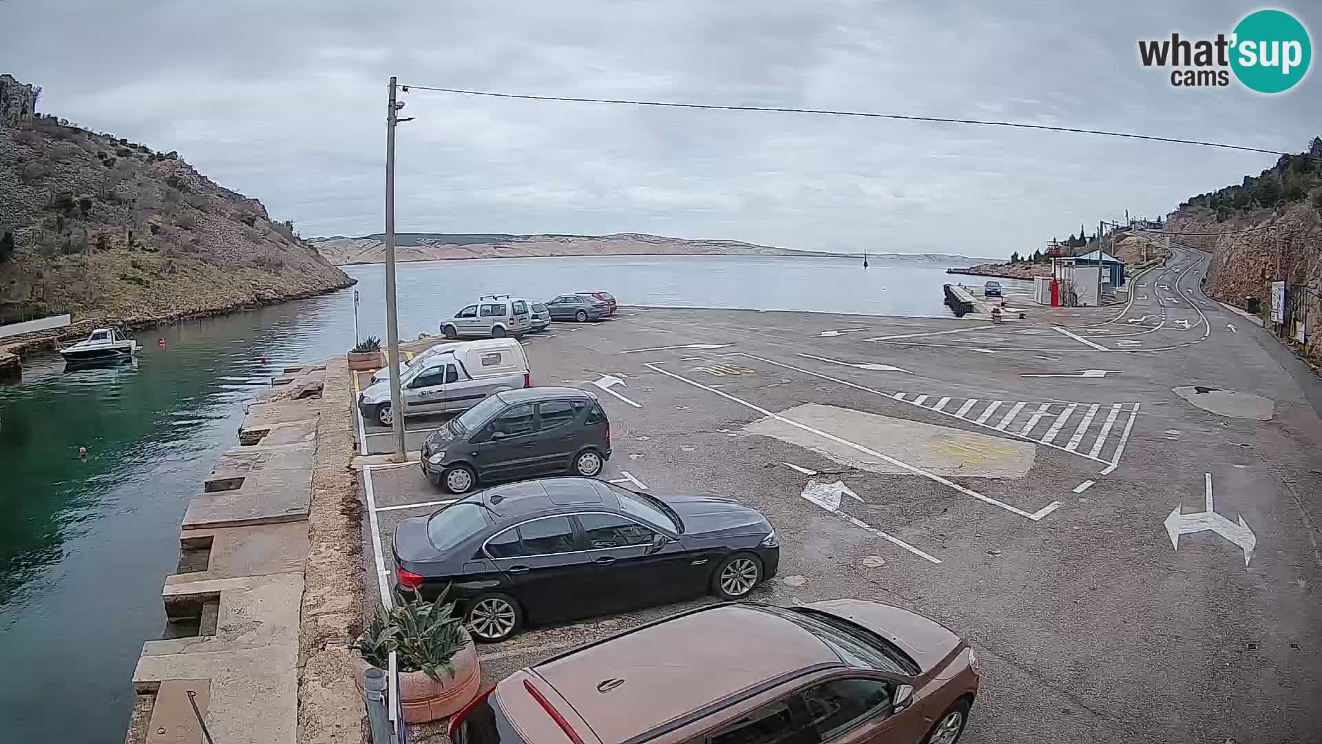 Webcam Fährhafen Prizna – zur Insel Pag