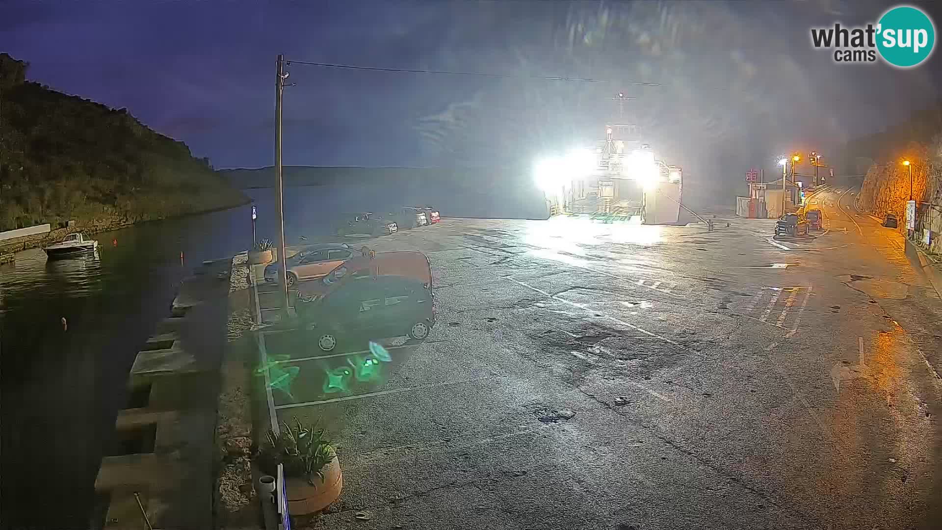 Webcam Prizna ferry port to Pag island