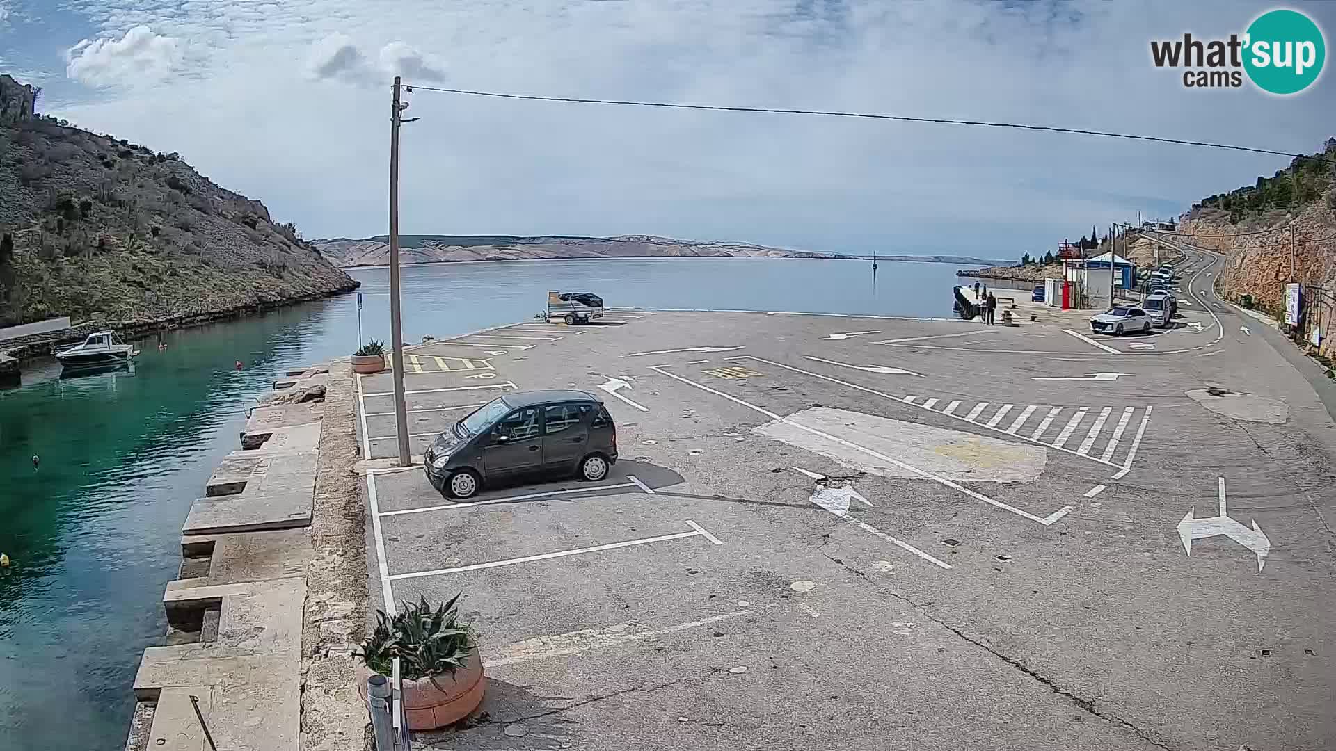 Webcam Fährhafen Prizna – zur Insel Pag