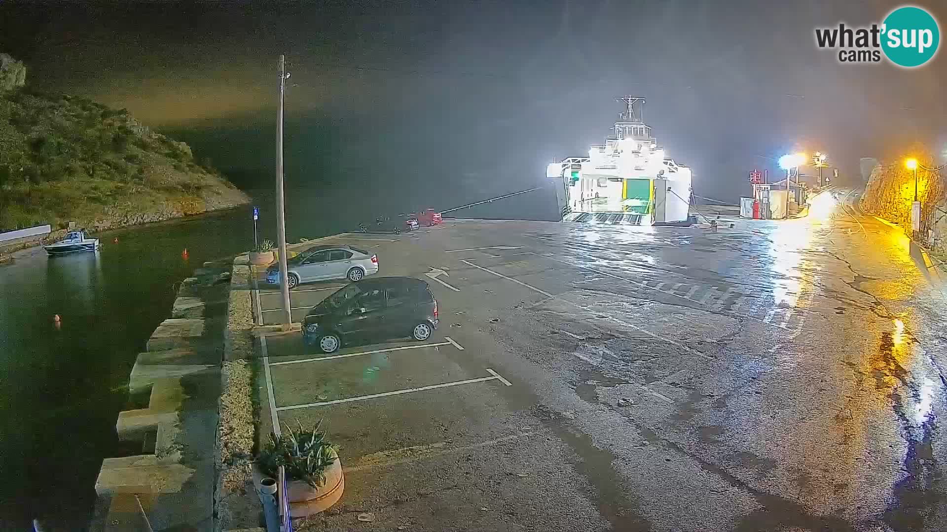 Webcam Fährhafen Prizna – zur Insel Pag