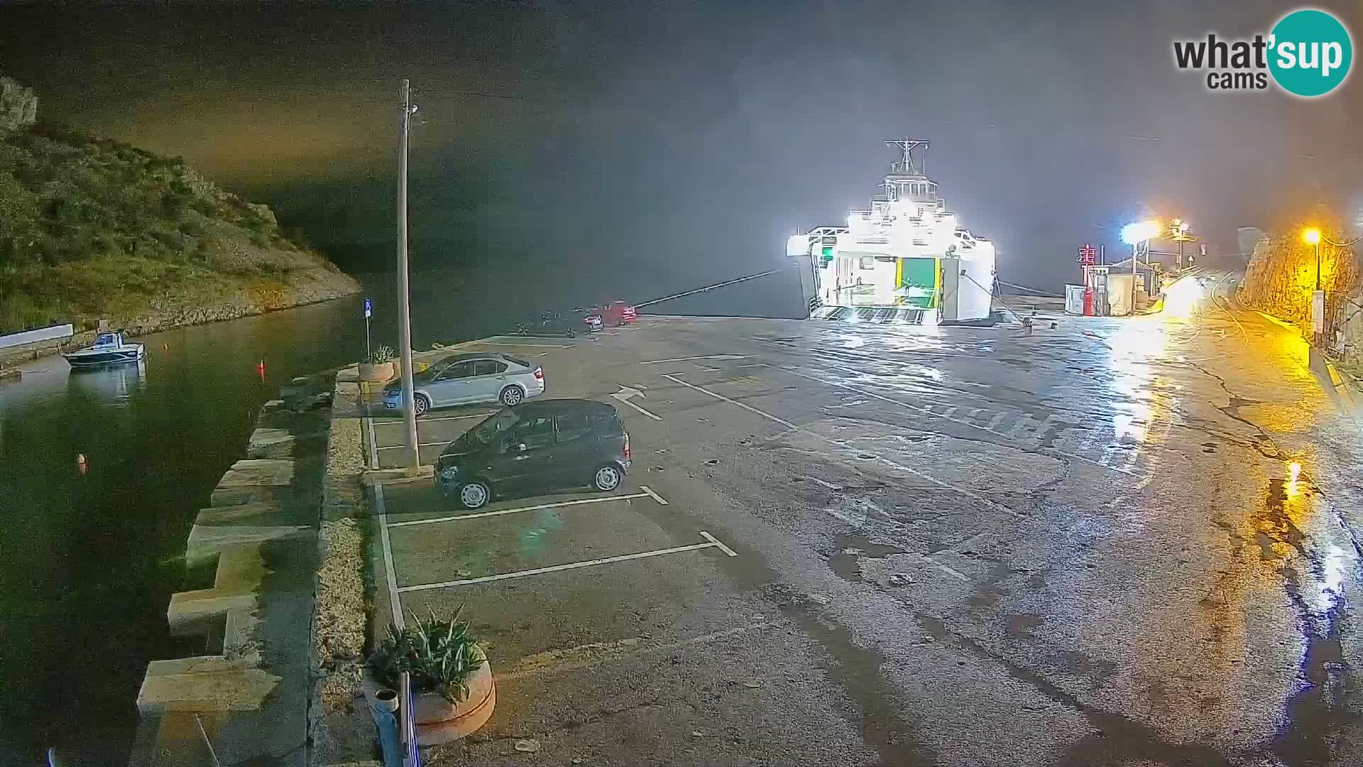 Webcam Fährhafen Prizna – zur Insel Pag